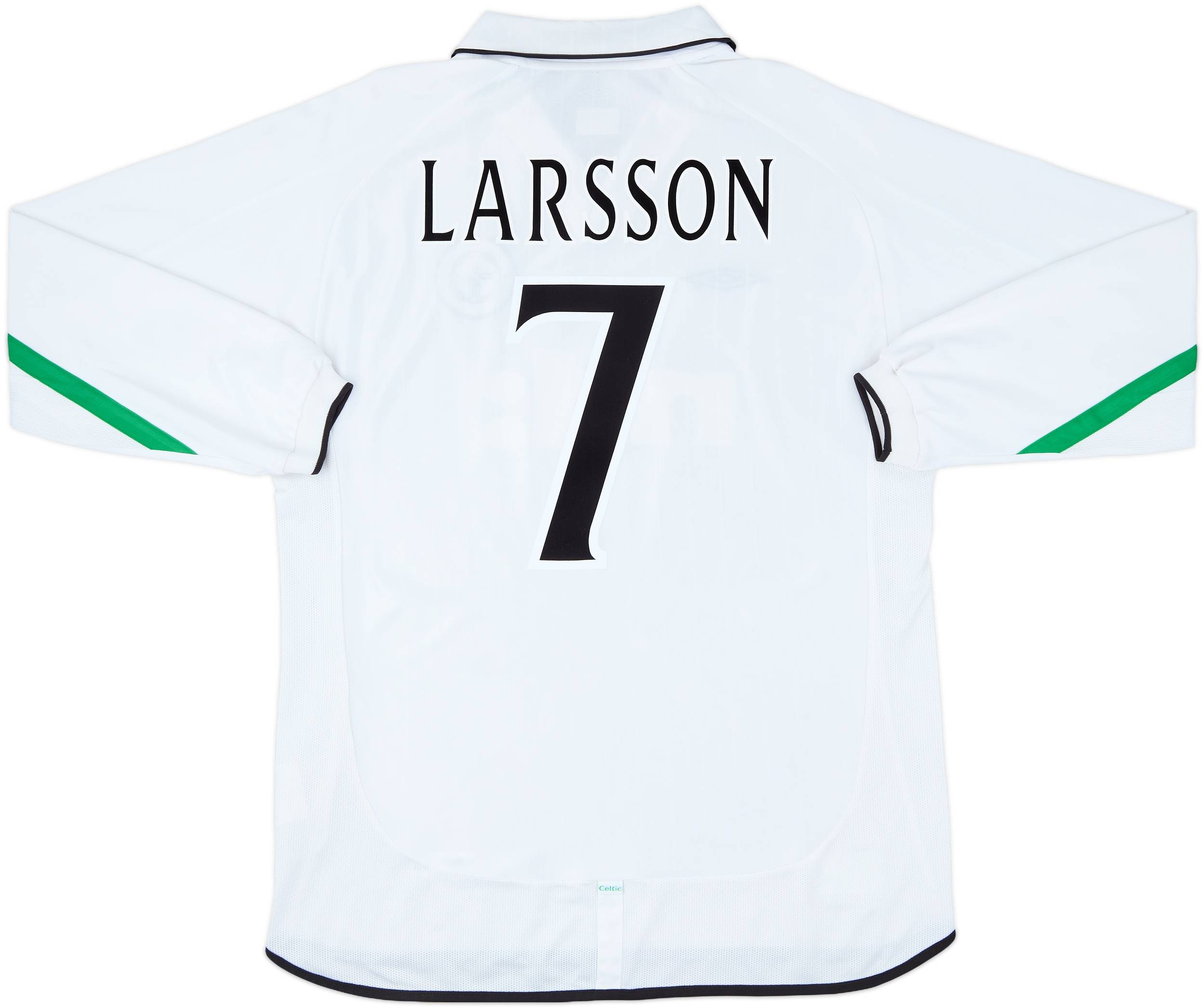 2001-02 Celtic Away L/S Shirt Larsson #7 - 9/10 - (XL)