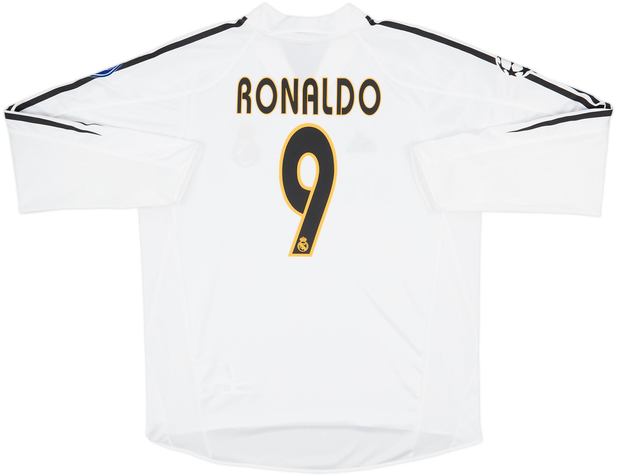 2004-05 Real Madrid Home L/S Shirt Ronaldo #9 - 10/10 - (L)