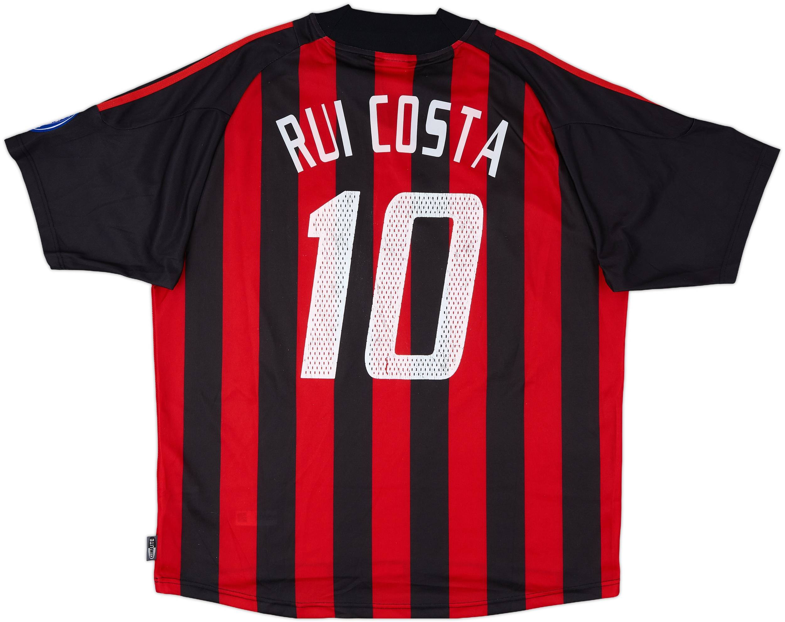 ACミラン RUI COSTA 10番 シャツ 2002-03 AC Milan Home Shirt Rui Costa #10 - 5/10 - (XL)
