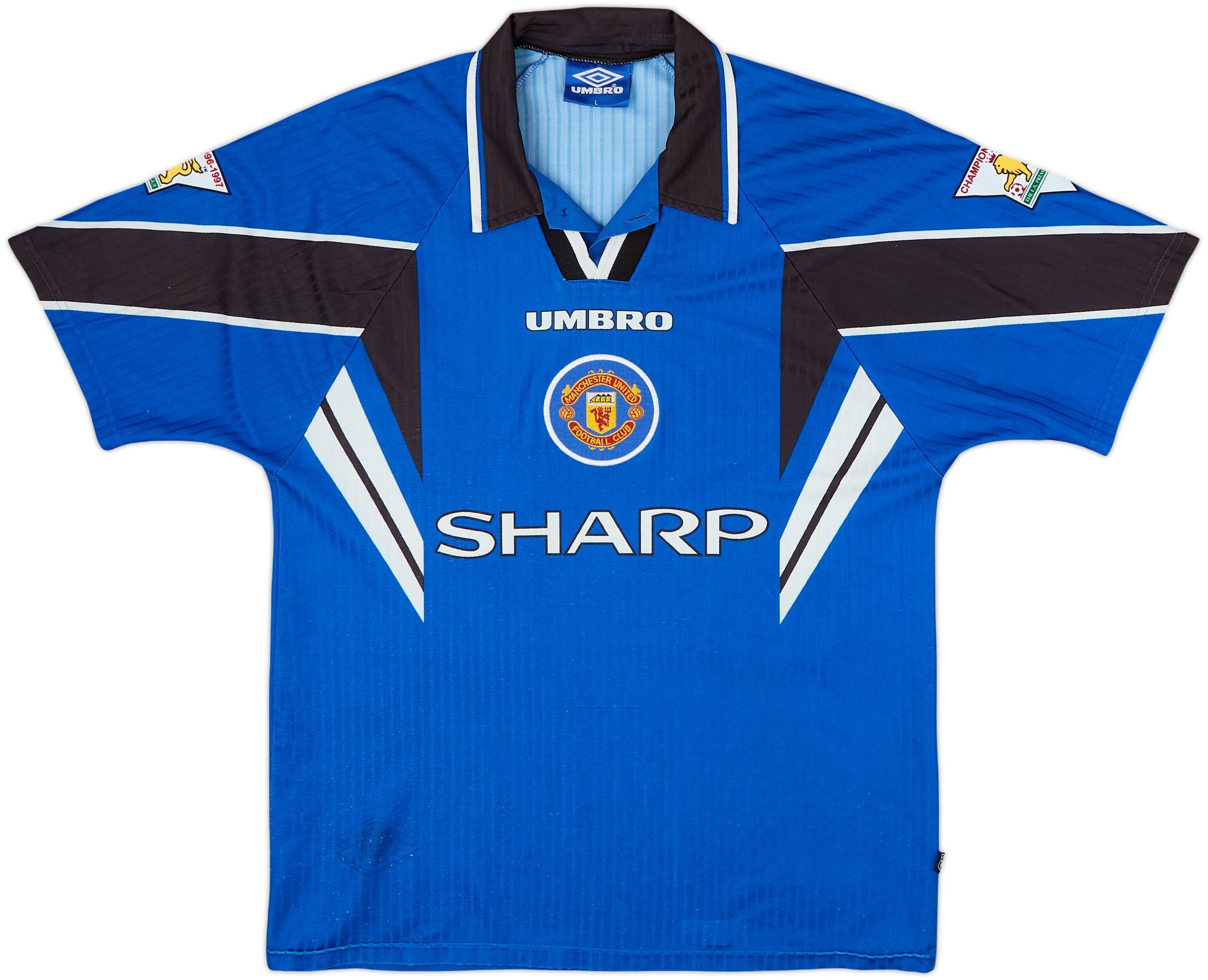 1996-98 Manchester United Third Shirt Cantona #7 - 6/10 - (L)