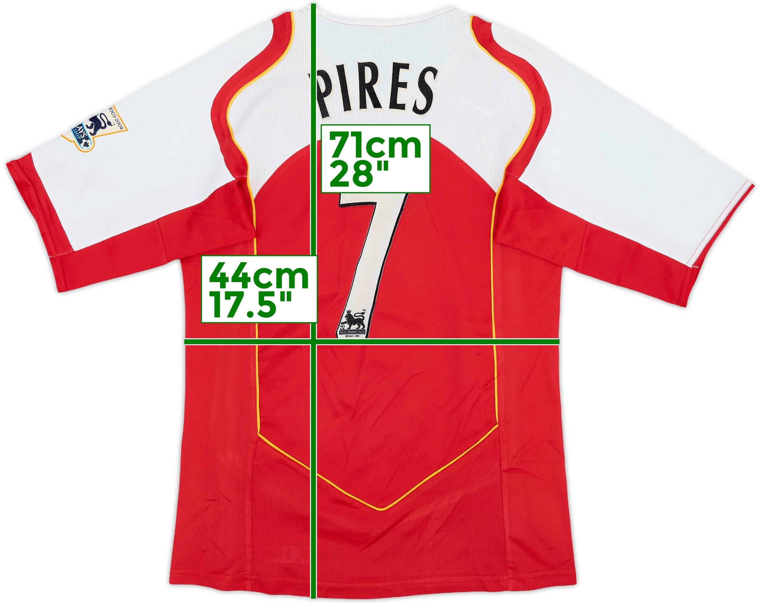 2004-05 Arsenal Home Shirt Pires #7 - 8/10 - (S)