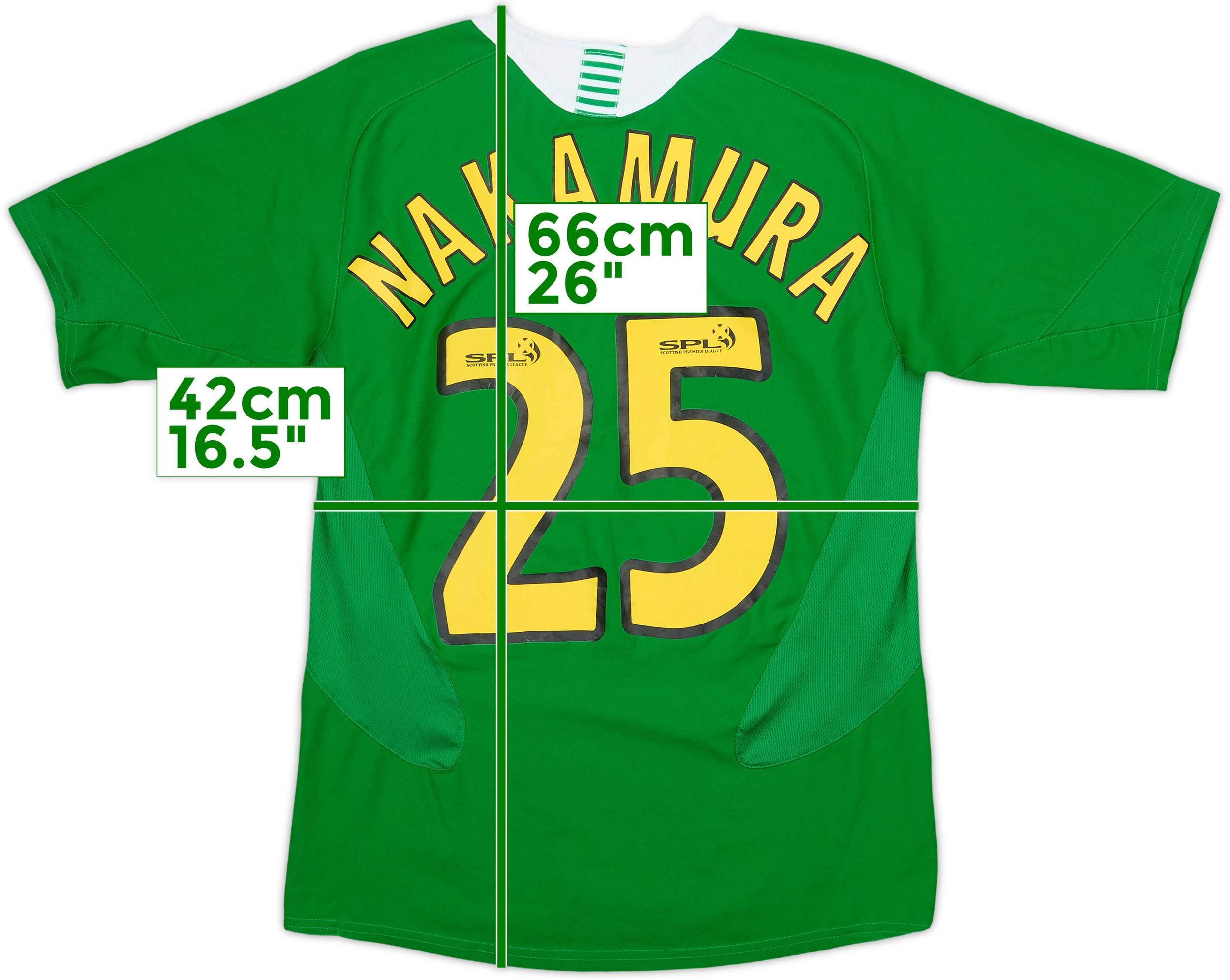 Celtic FC NAKAMURA 25番 シャツ CELTIC NIKE 2007/2008 FOOTBALL HOME JERSEY #25 NAKAMURA SIZE “S