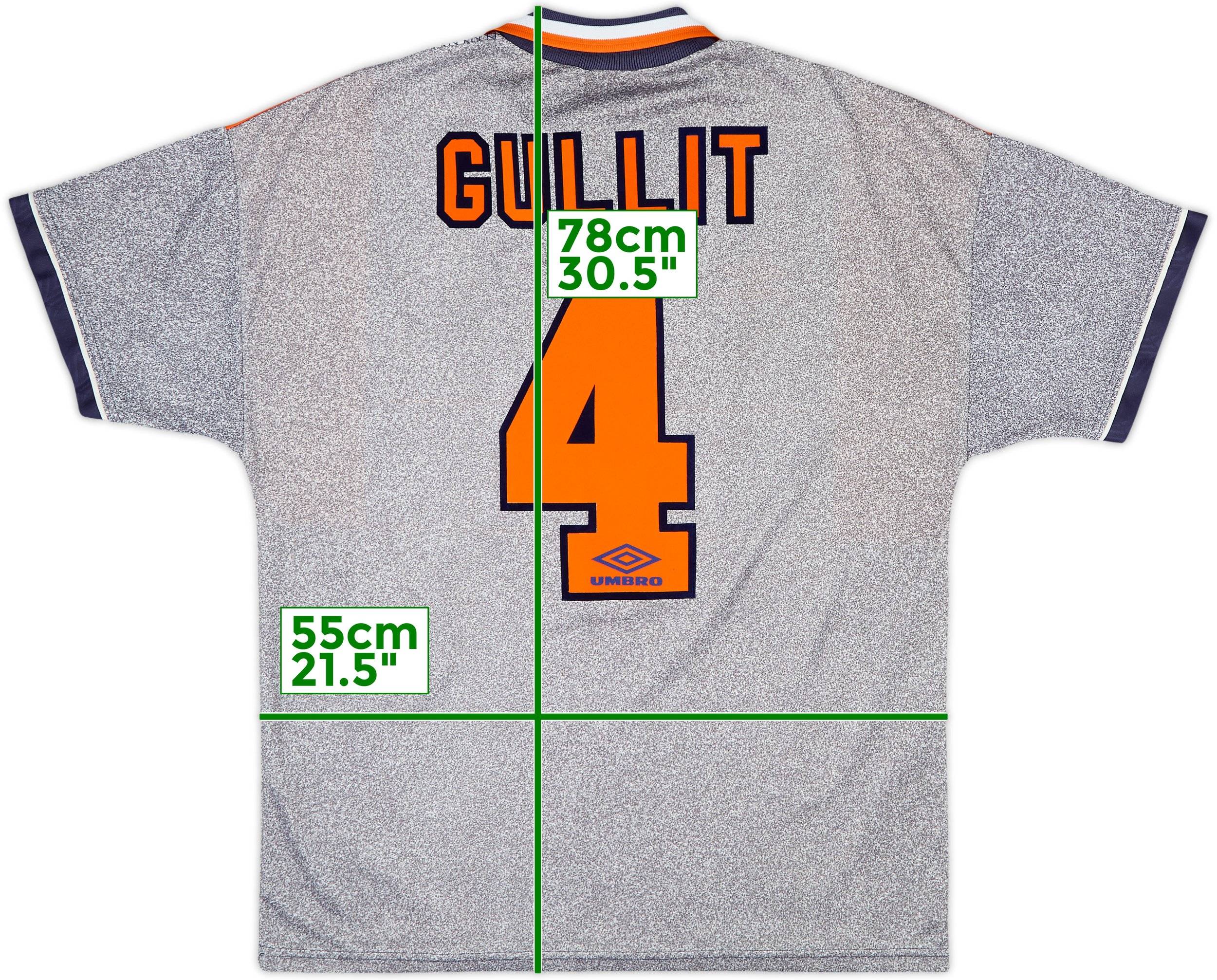 1994-96 Chelsea Away Shirt Gullit #4 - 8/10 - (L)