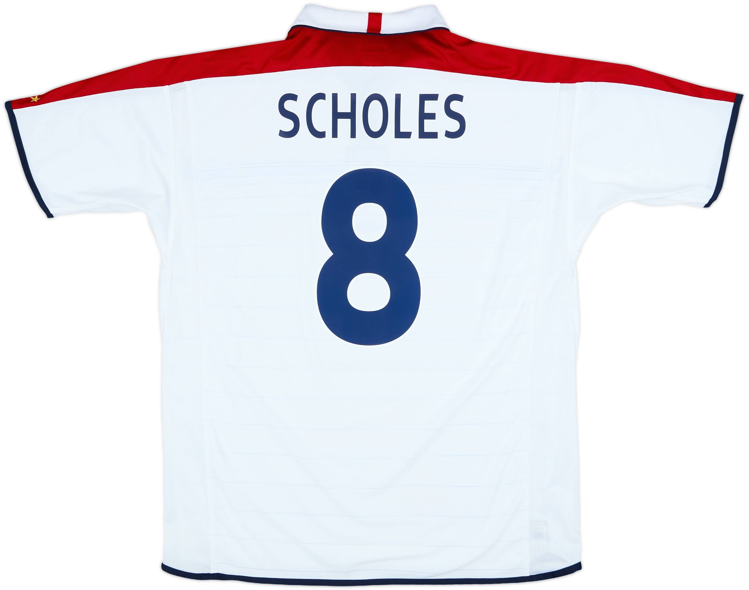 2003-05 England Home Shirt Scholes #8 - 9/10 - (XL)