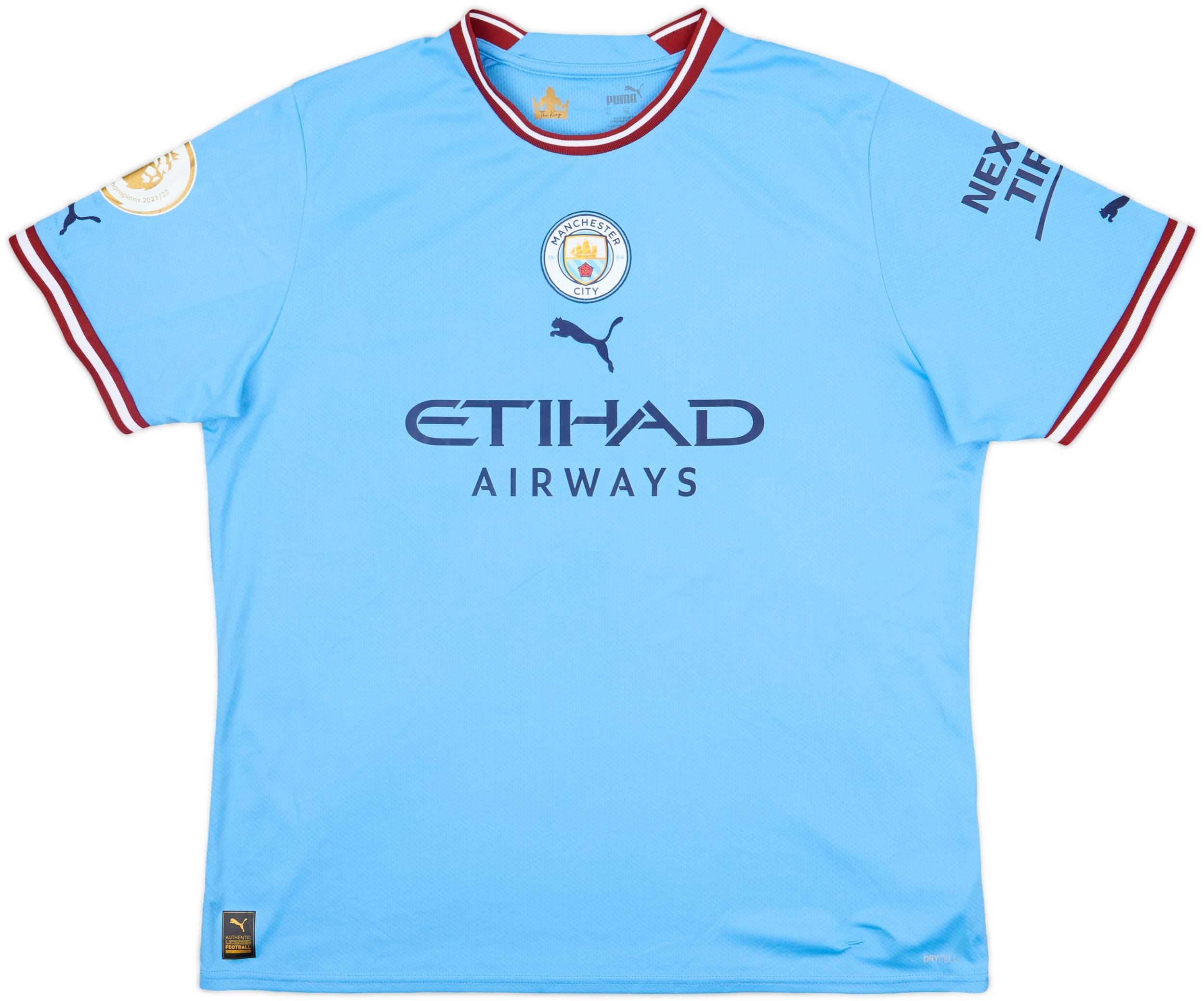 マンチェスター・シティ GREALISH 10番 シャツ 2021-22 Manchester City Home Shirt Grealish #10 - 7/10 - (S)