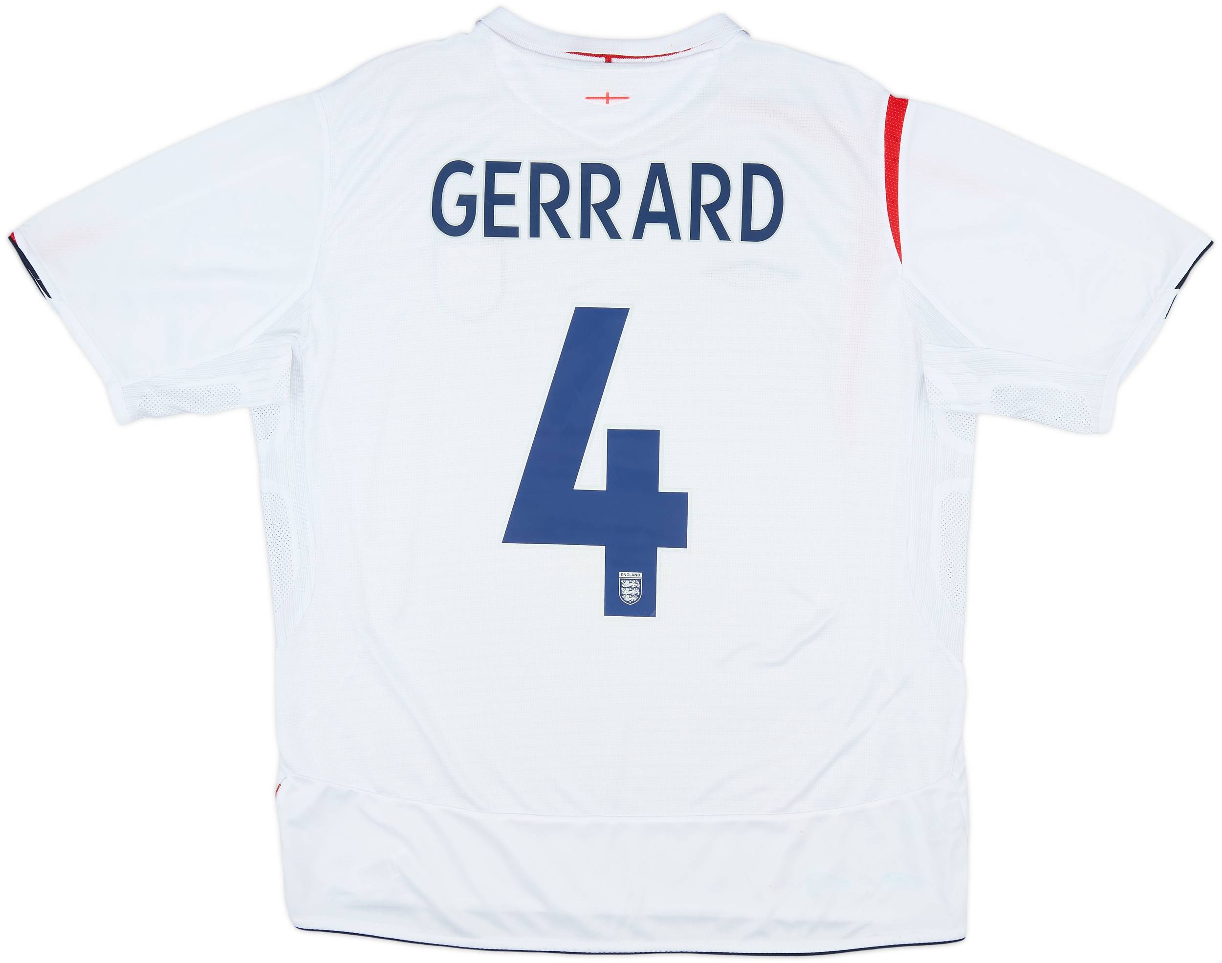 2005-07 England Home Shirt Gerrard #4 - 6/10 - (XL)