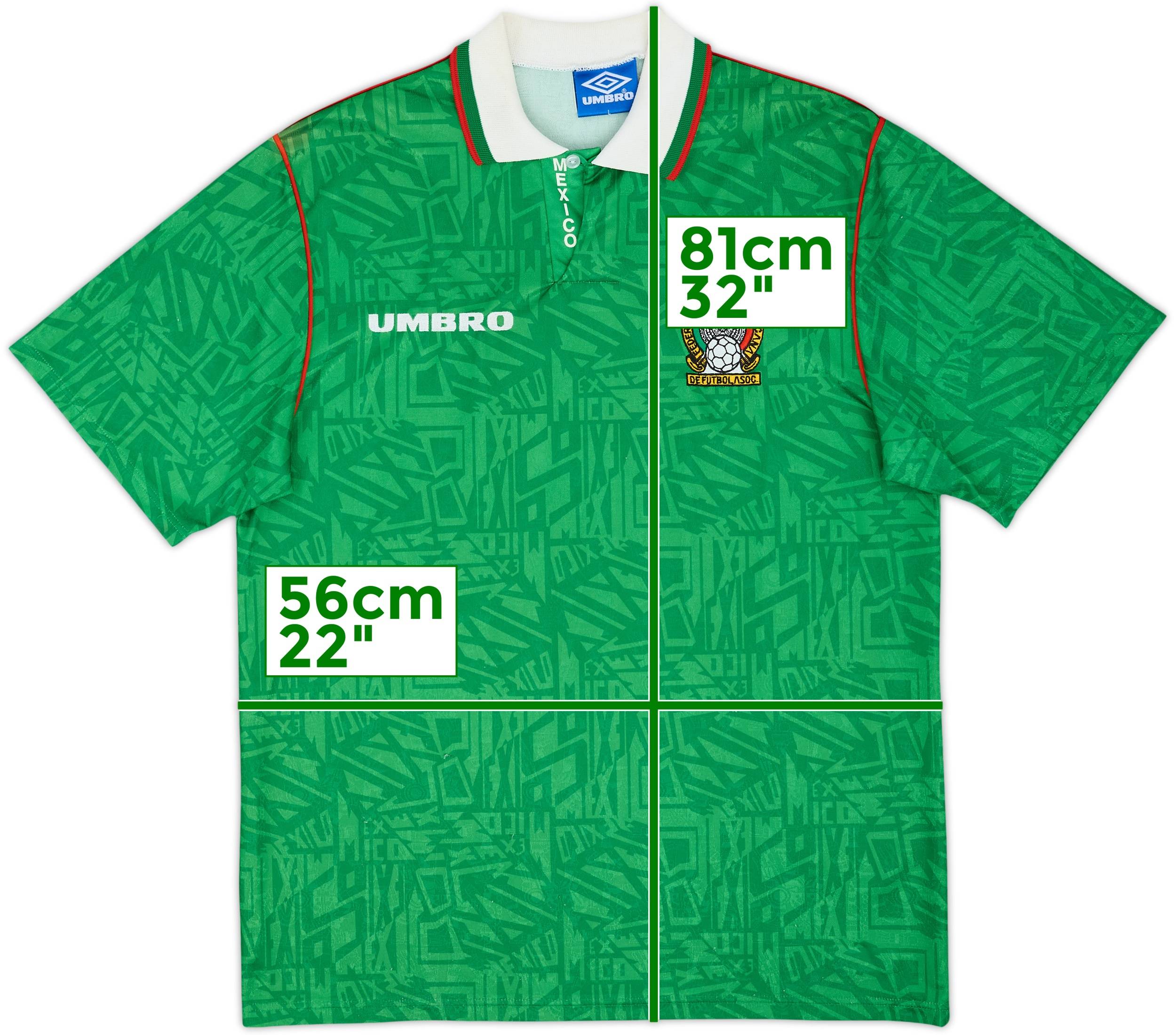 1994-95 Mexico Home Shirt #9 - 8/10 - (L)