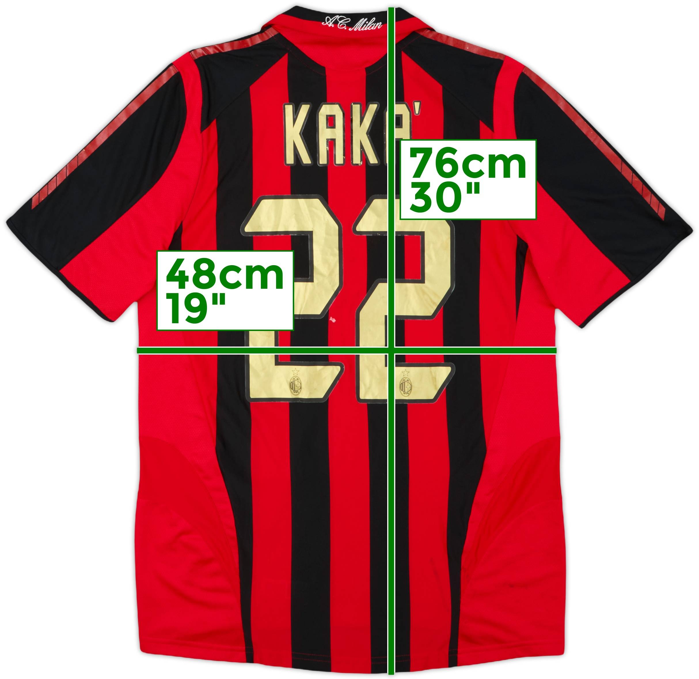 2005-06 AC Milan Home Shirt Kaka #22 - 6/10 - (S)