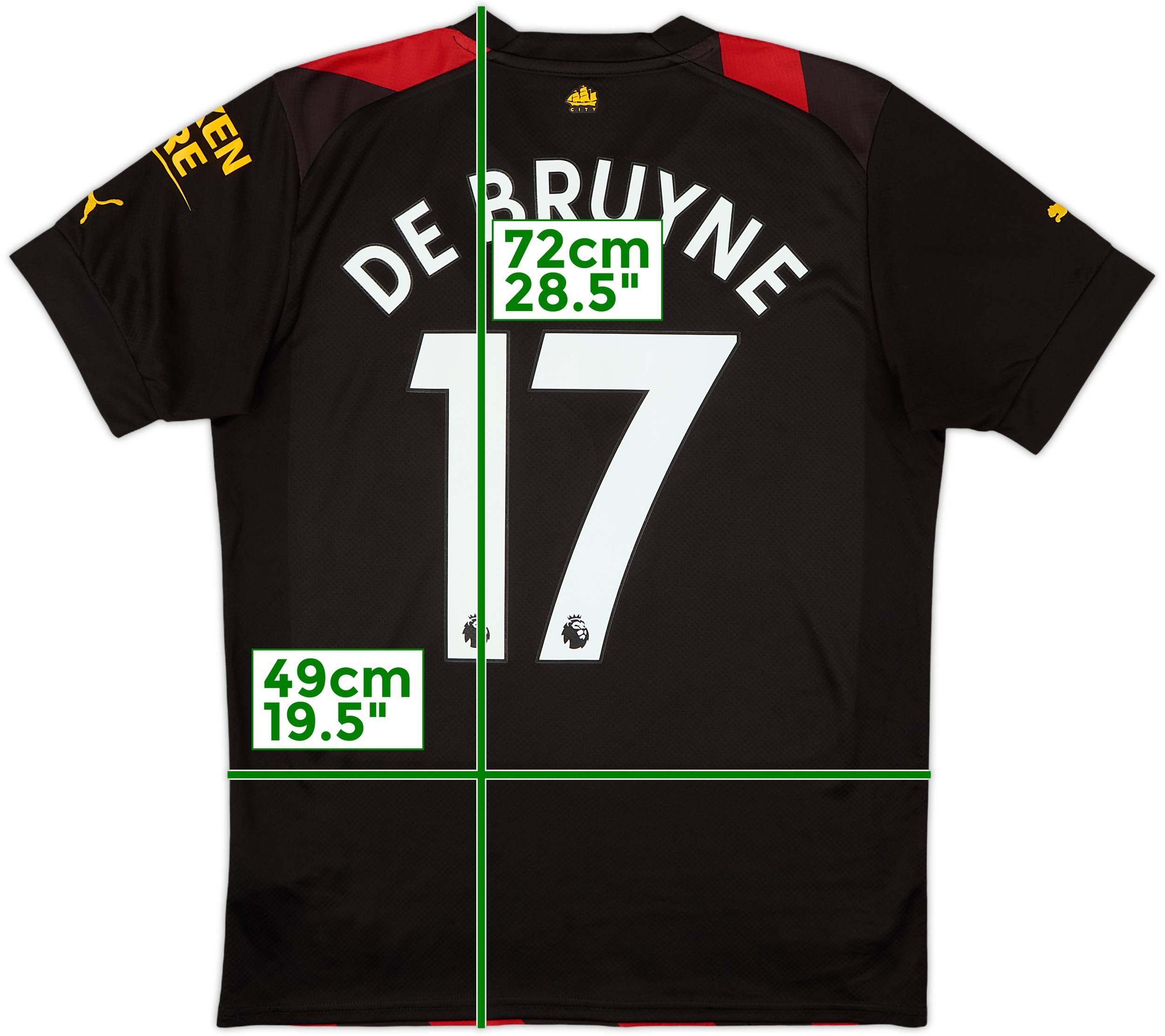 マンチェスター・シティ DE BRUYNE 17 シャツ 2022-23 Manchester City Away Shirt De Bruyne #17 - 6/10 - (M)