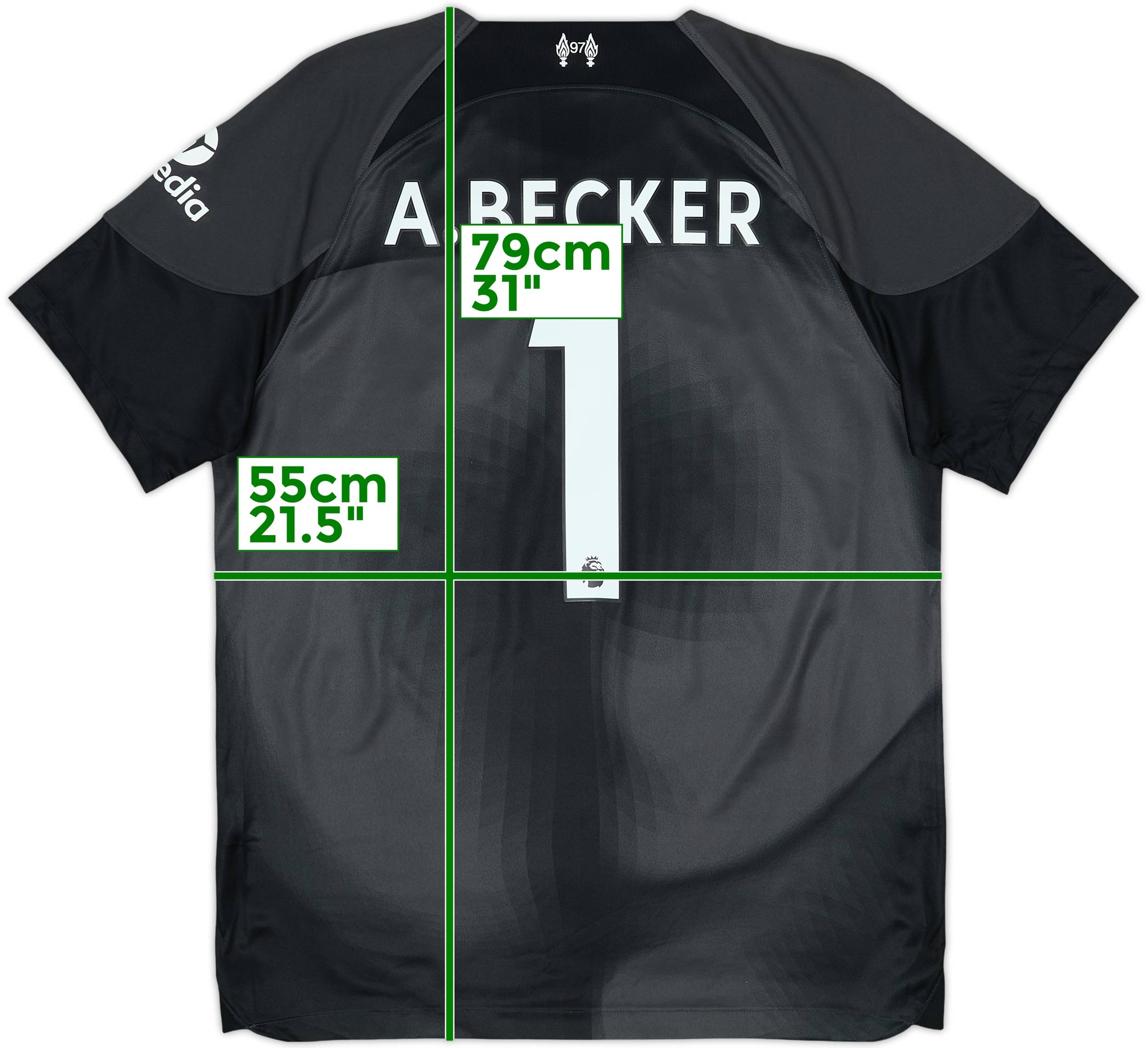 2022-23 Liverpool GK Shirt A.Becker #1 - 7/10 - (L)