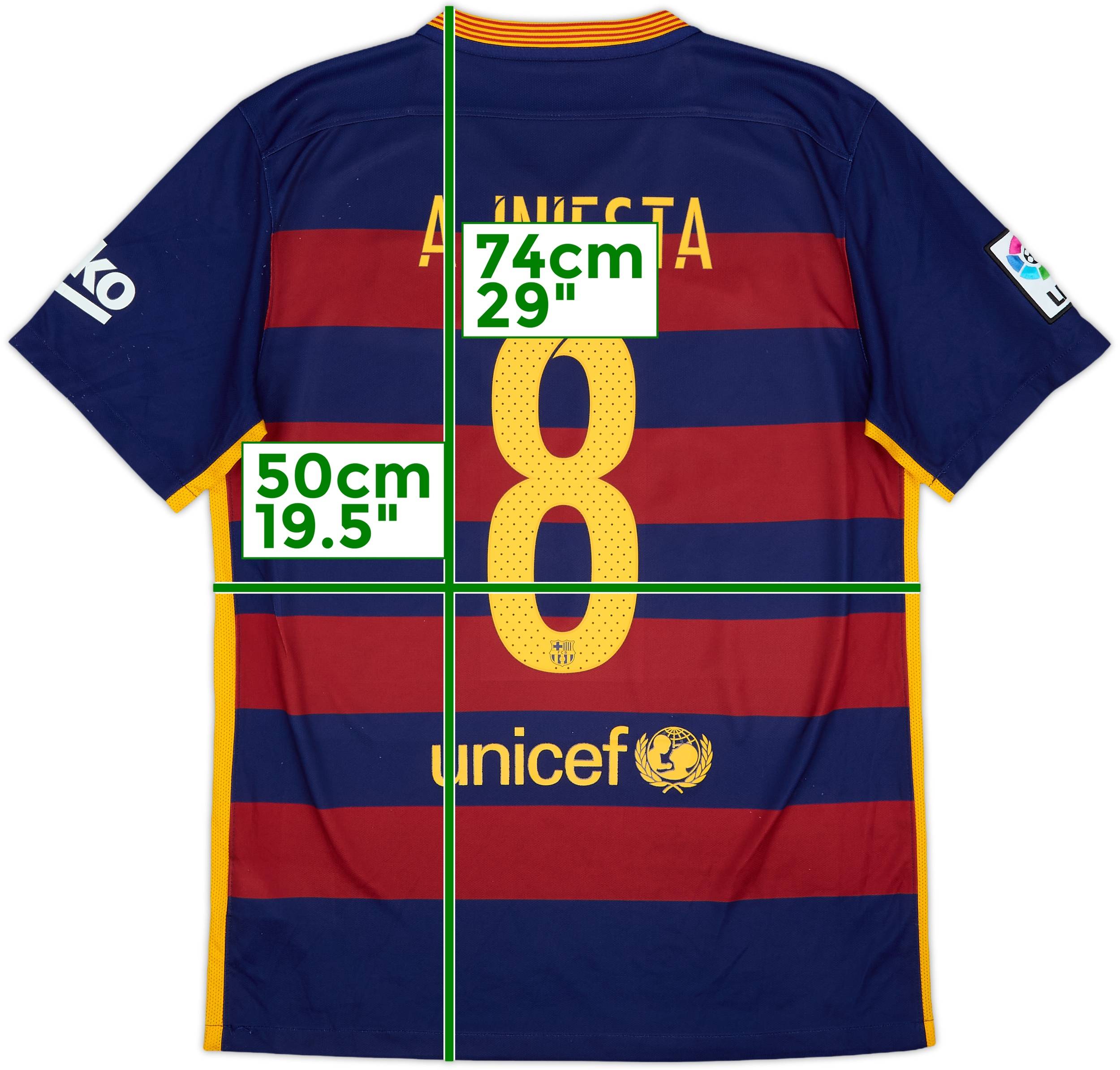 ウェア 2015-16 Barcelona  Shirt A.Iniesta 2015-16 Barcelona Home Shirt A.Iniesta #8 - 7/10 - (M)