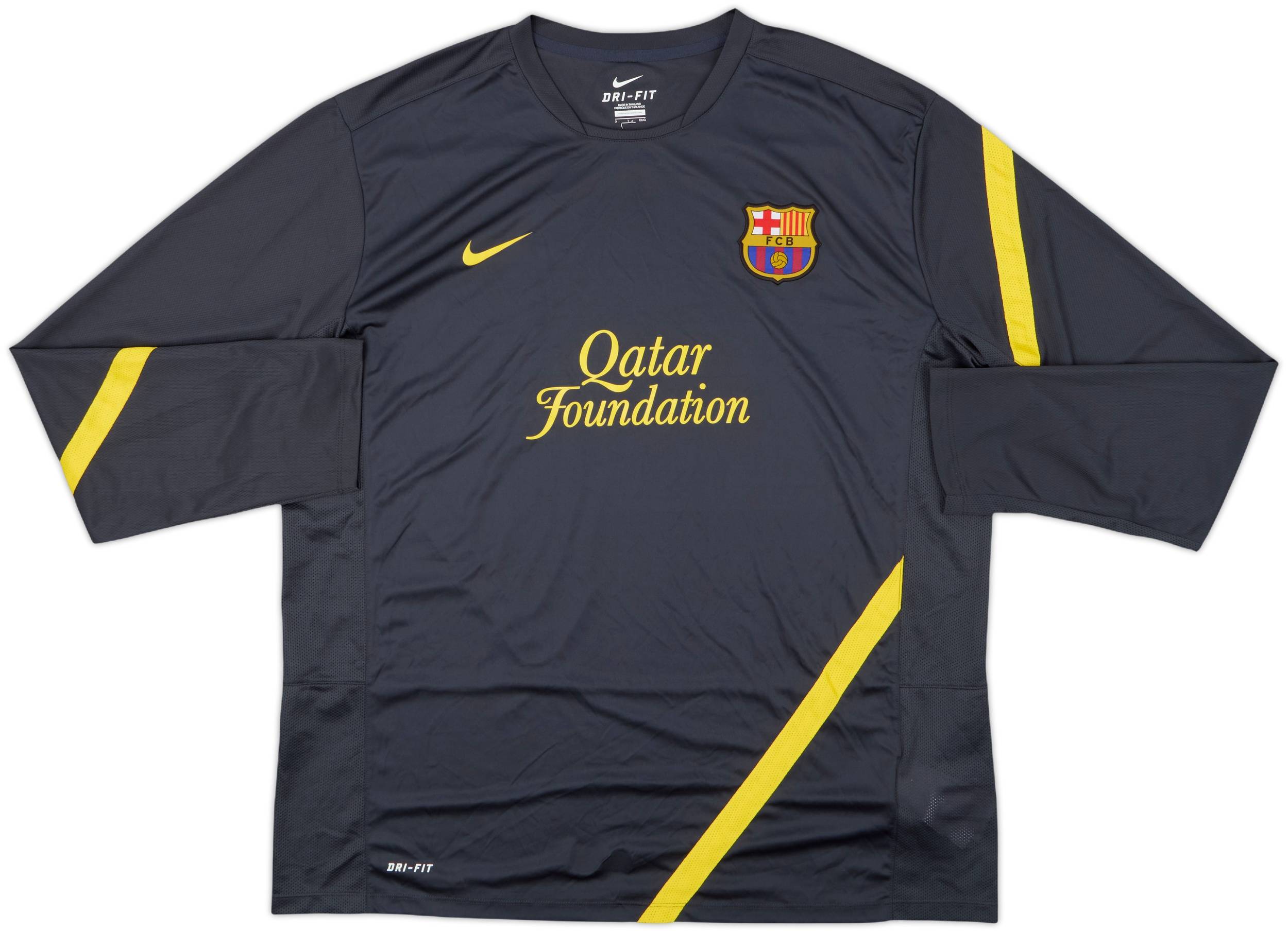 【希少】FC Barcelona NIKE Dri-FIT シャツ2011/12 2011-12 Barcelona Nike Training L/S Shirt - 8/10 - (XXL)