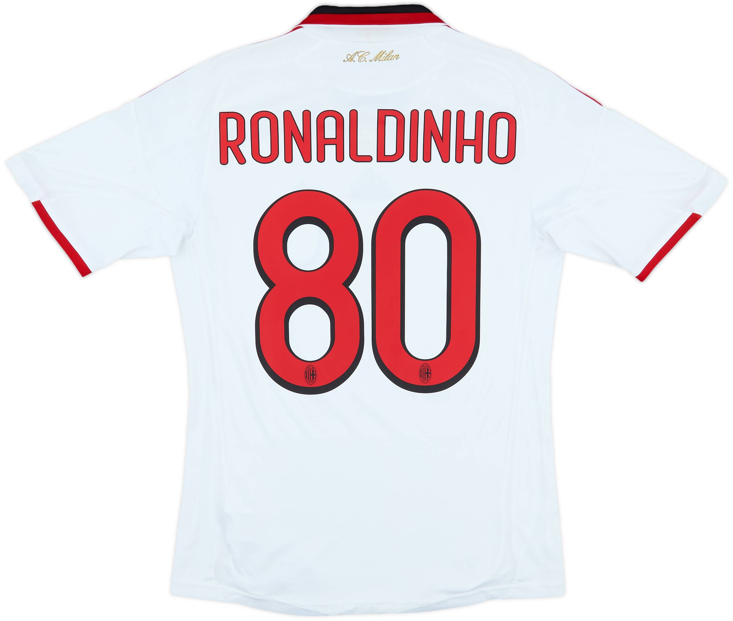 2009-10 AC Milan Away Shirt Ronaldinho #80 - 6/10 - (S)