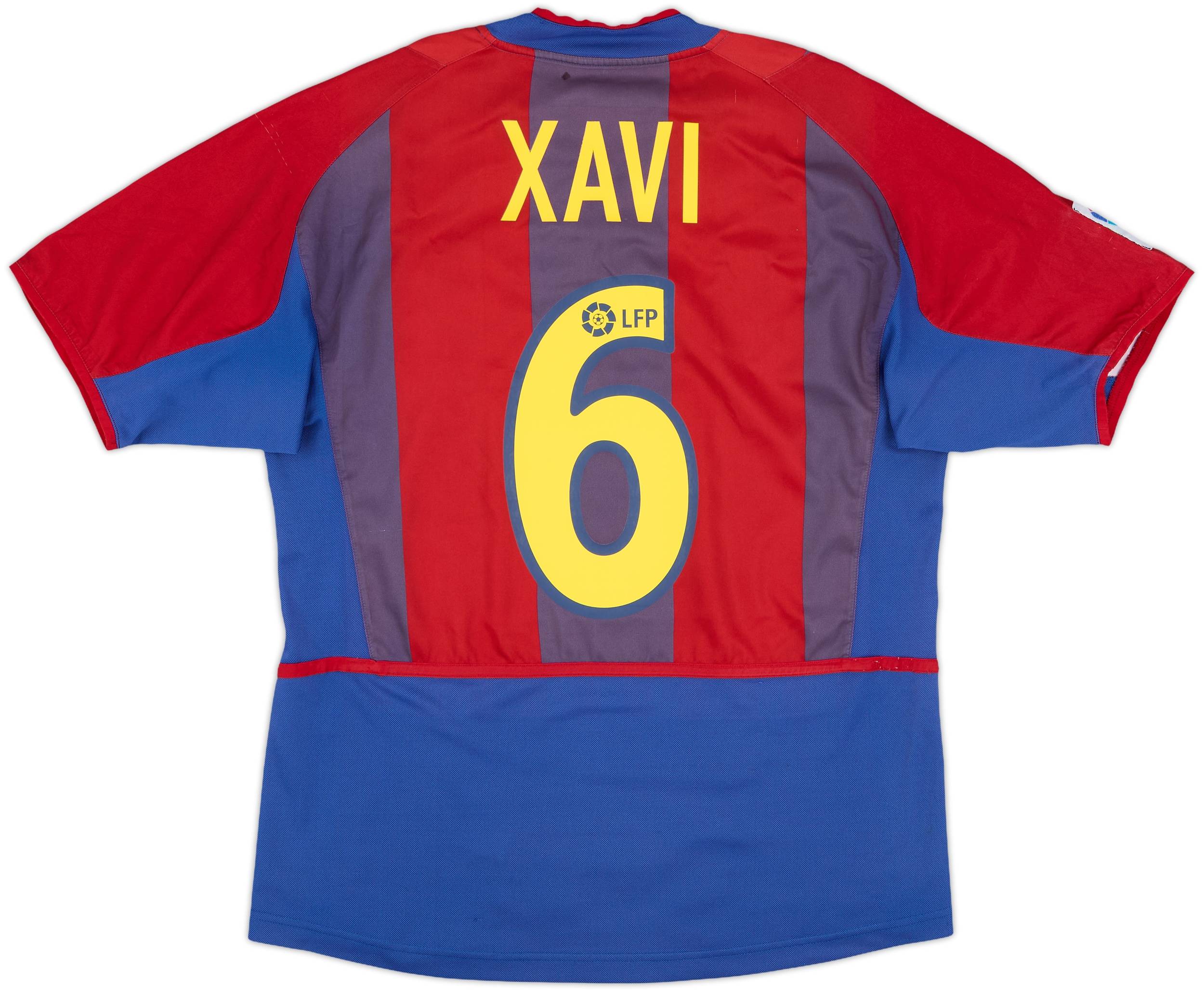 FC Barcelona シャビ ユニフォーム 2002-03 Barcelona Home Shirt Xavi #6 - 5/10 - (S)