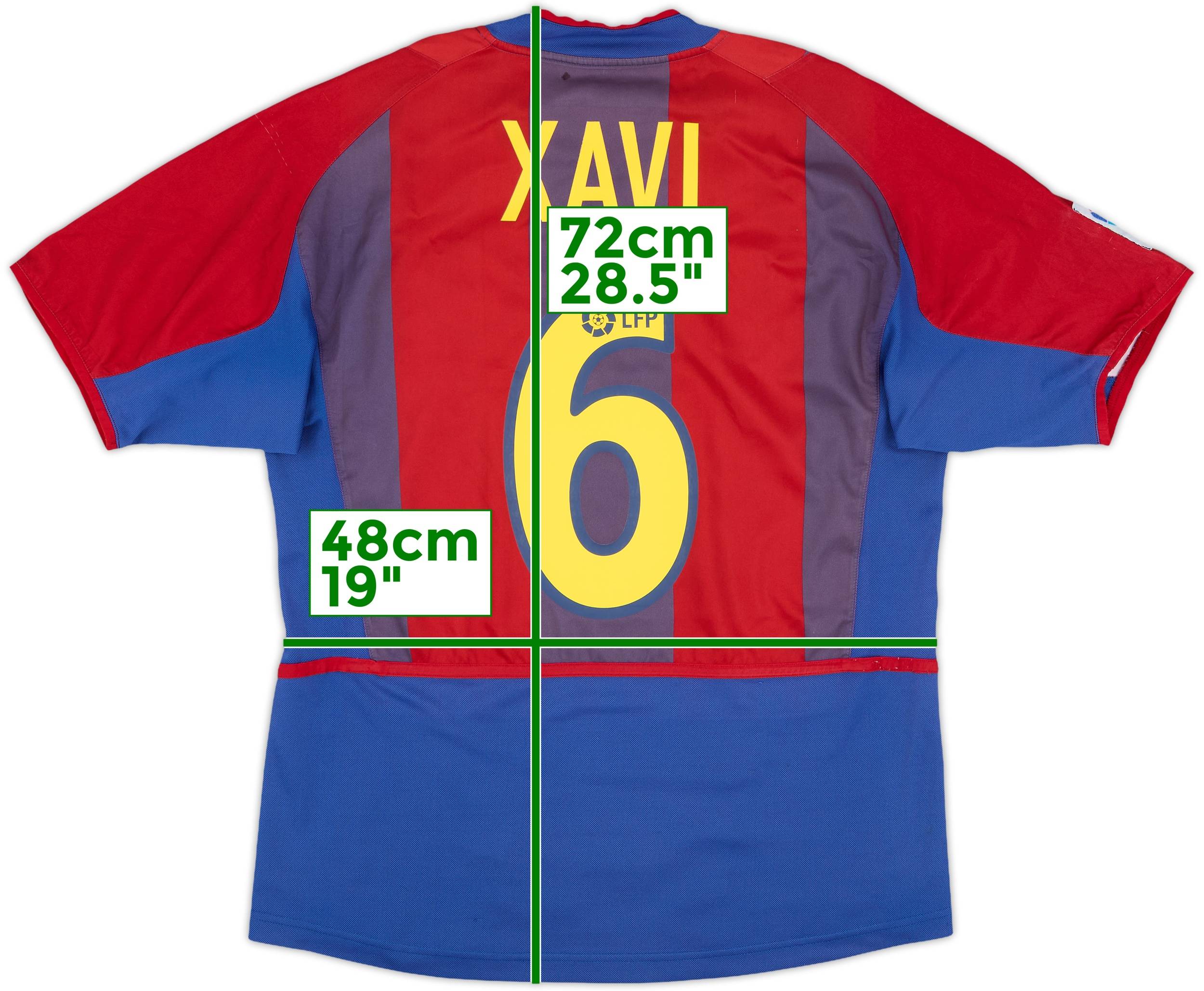 2002-03 Barcelona Home Shirt Xavi #6 - 5/10 - (S)