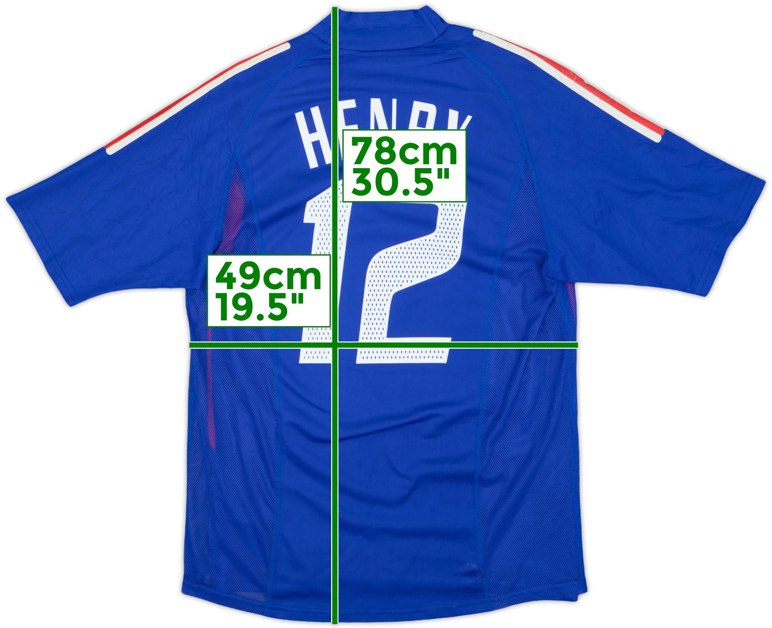 2002-04 France Player Issue Home Shirt Henry #12 - 7/10 - (M)