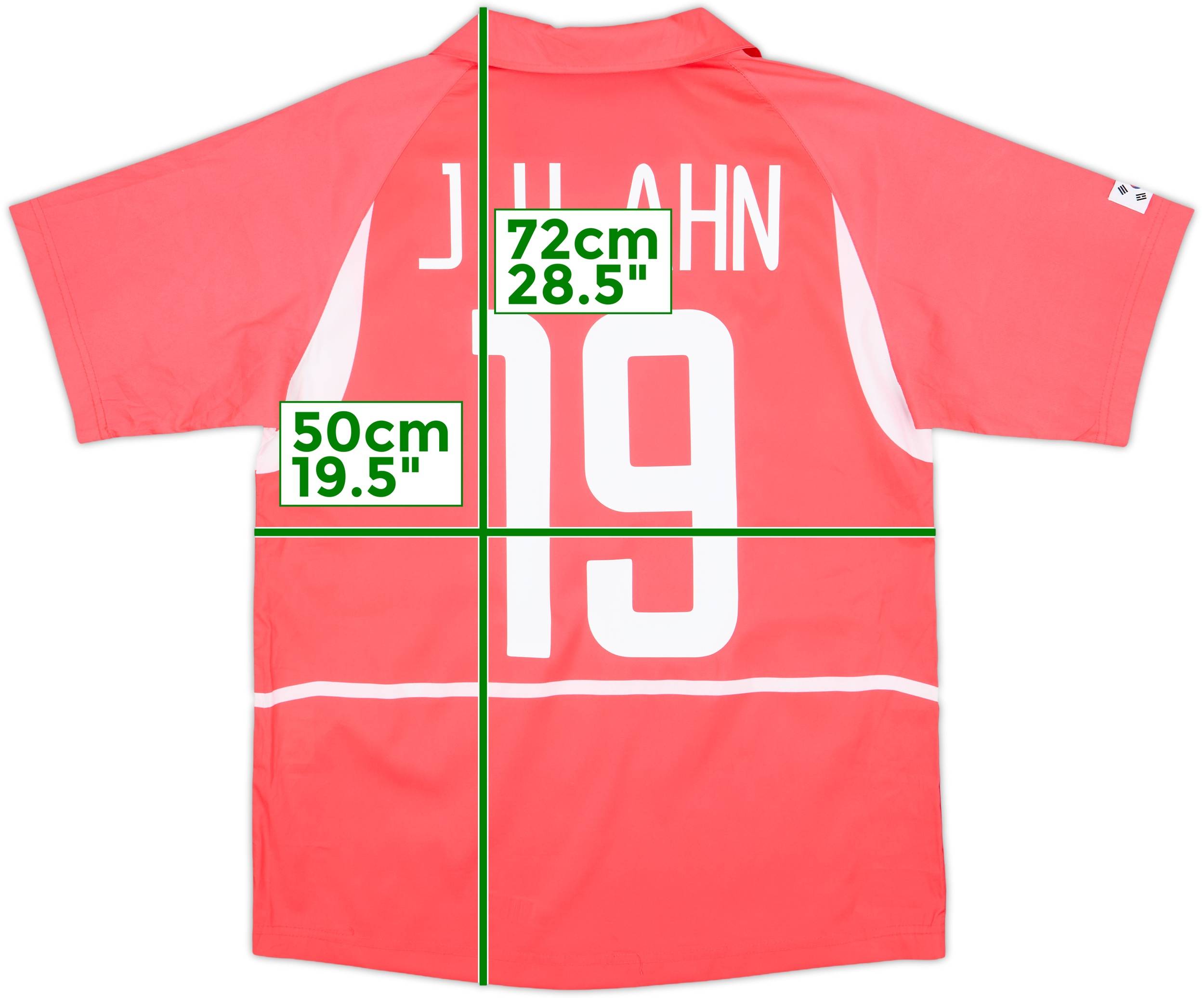 韓国代表 2002日韓W杯着用(H) アン・ジョンファン ユニフォーム　新品 2002-03 South Korea Home Shirt J.H.Ahn #19 - 9/10 - (M)