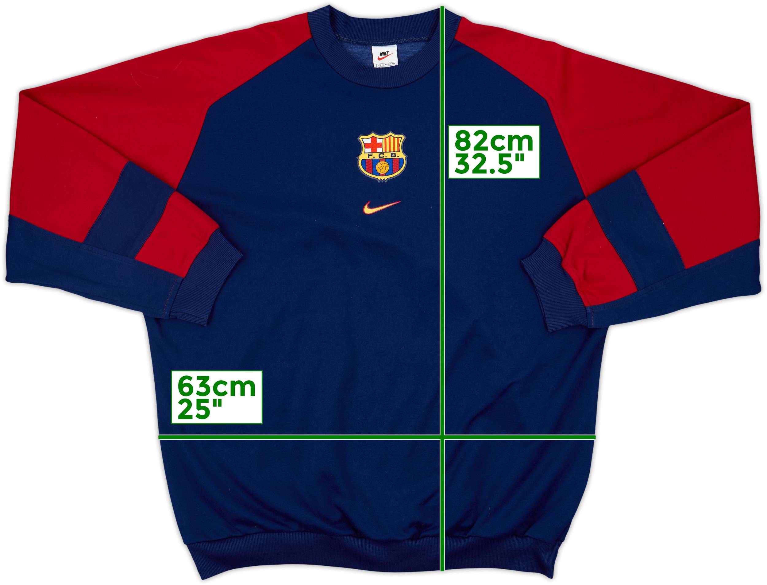 1998-99 Barcelona Nike Sweat Top - 9/10 - (XL)