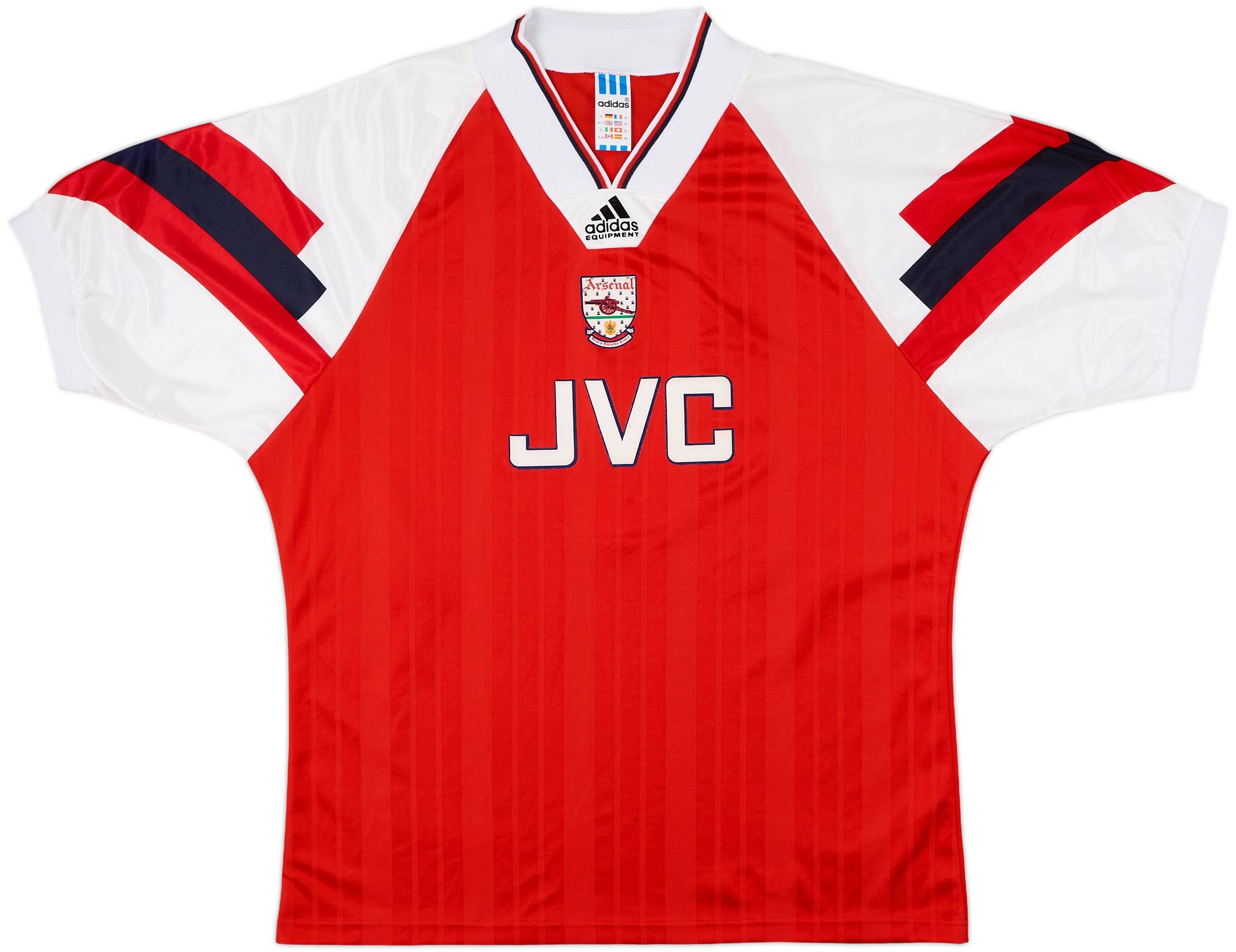 1992-94 Arsenal Home Shirt Wright #8 - 8/10 - (XL)