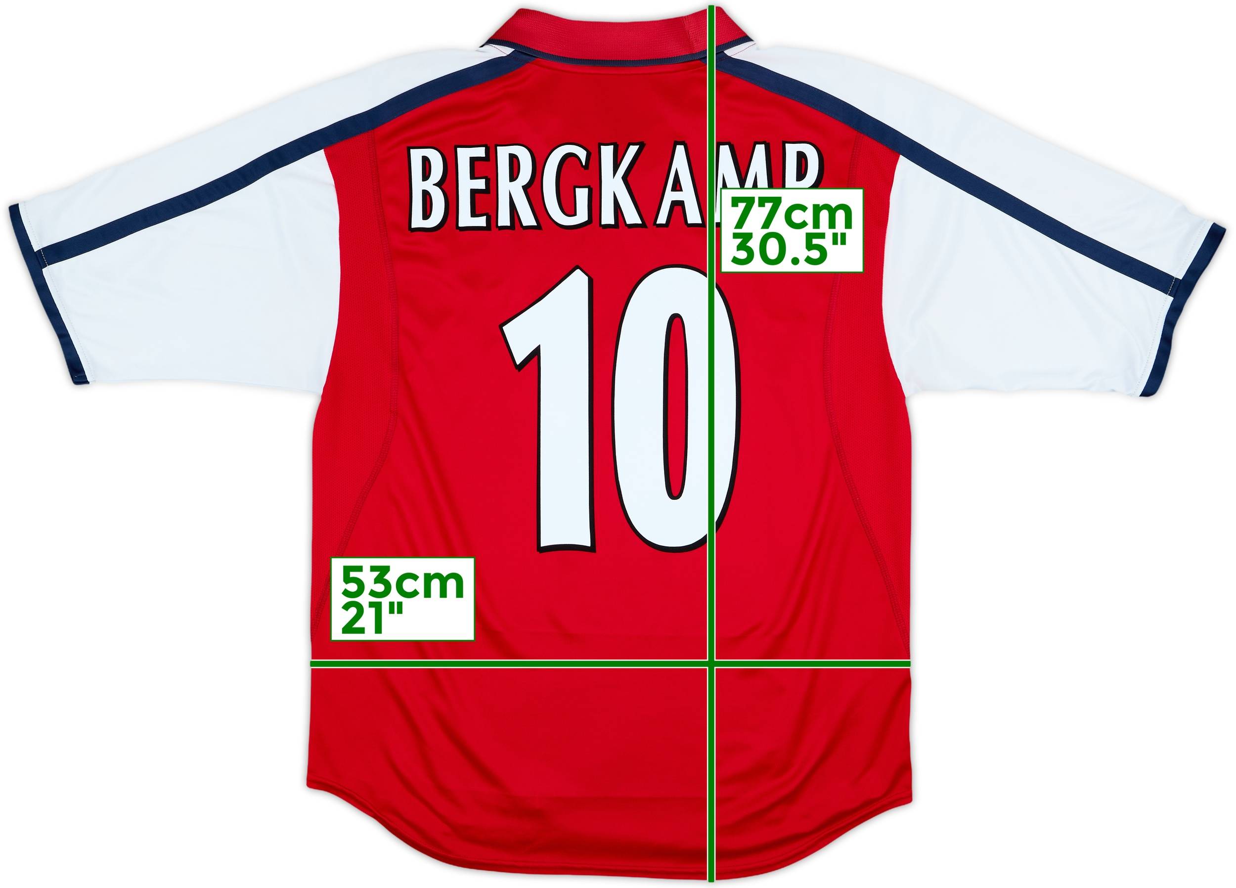 1999-00 Arsenal Home Shirt Bergkamp #10 - 8/10 - (L)