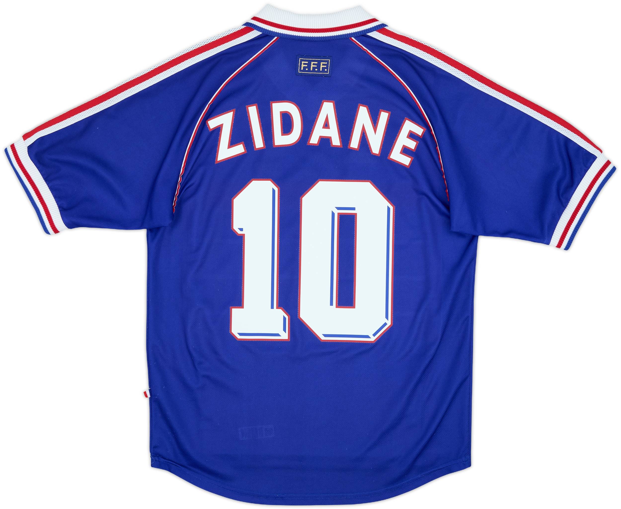 1998-00 France Home Shirt Zidane #10 - 8/10 - (S)