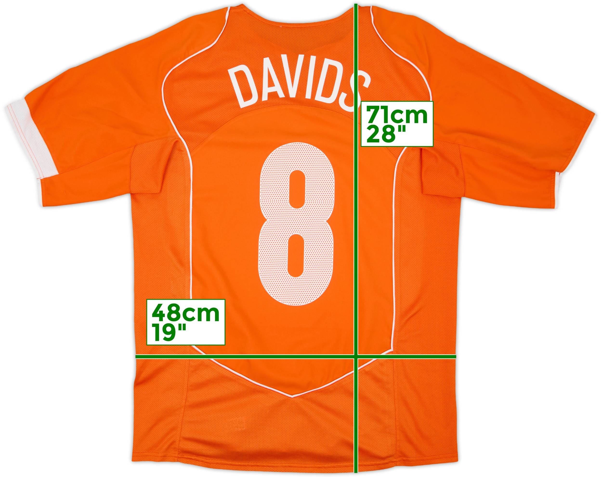 2004-06 Netherlands Home Shirt Davids #8 - 8/10 - (M)