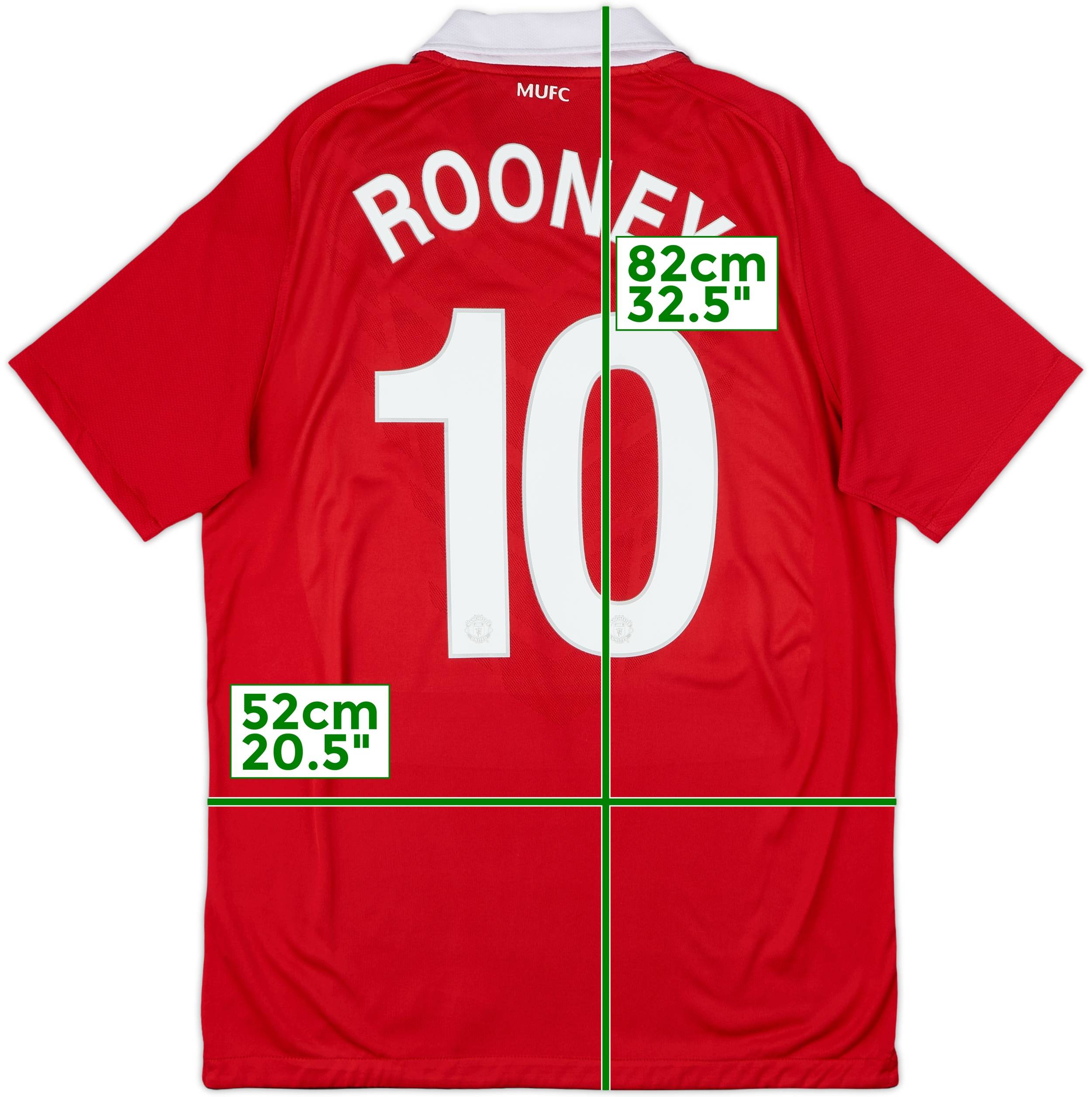 2010-11 Manchester United Home Shirt Rooney #10 - 6/10 - (M)