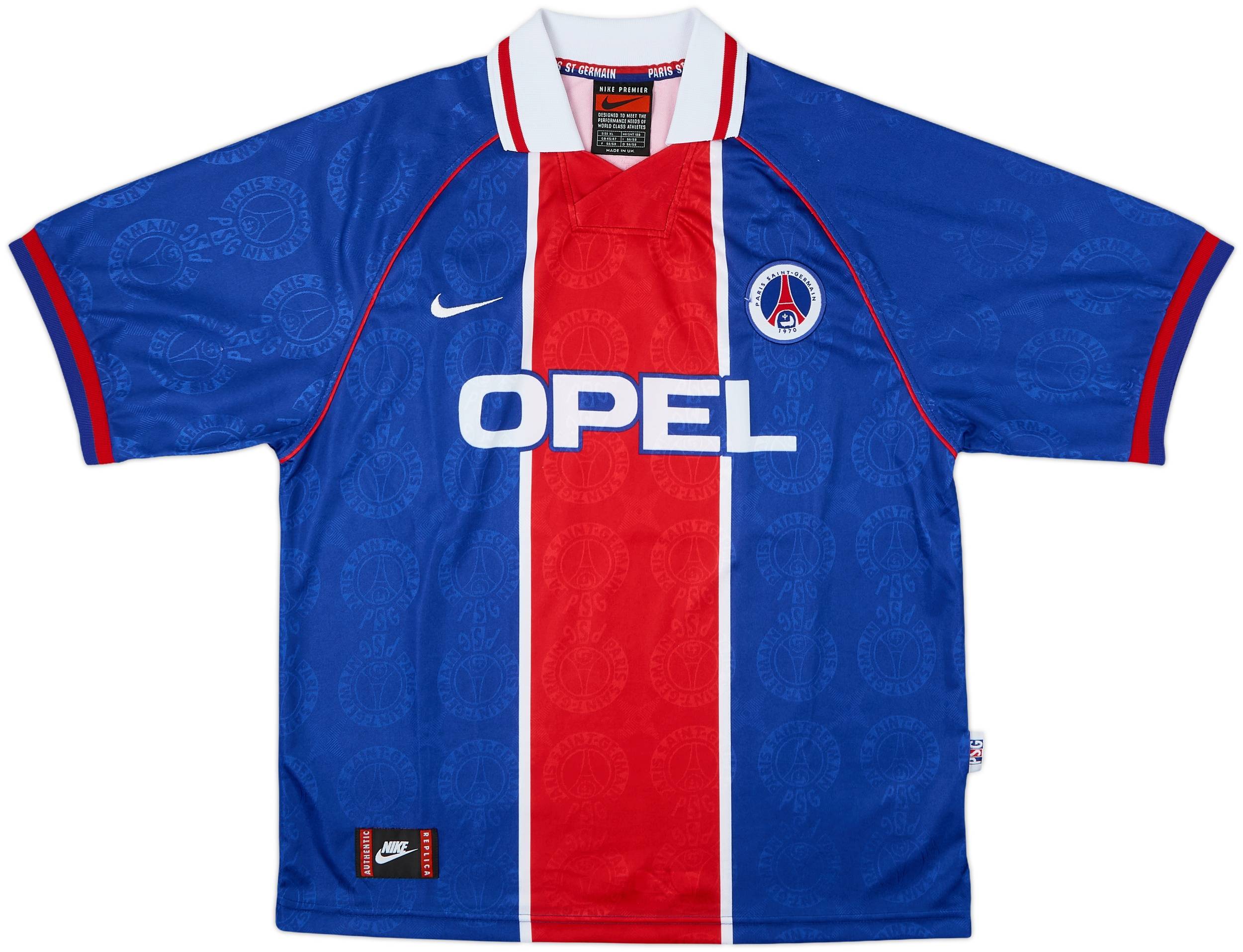 96-97 PARIS SAINT GERMAINユニフォーム NIKE　ナイキ 1996-97 Paris Saint-Germain Player Issue European Home Shirt - 10