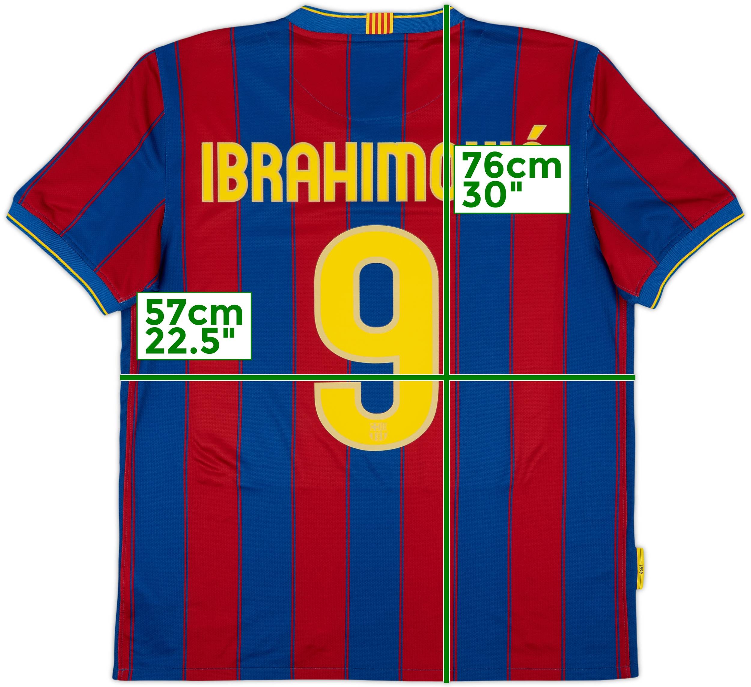 2009-10 Barcelona Home Shirt Ibrahimovic #9 - 9/10 - (L)