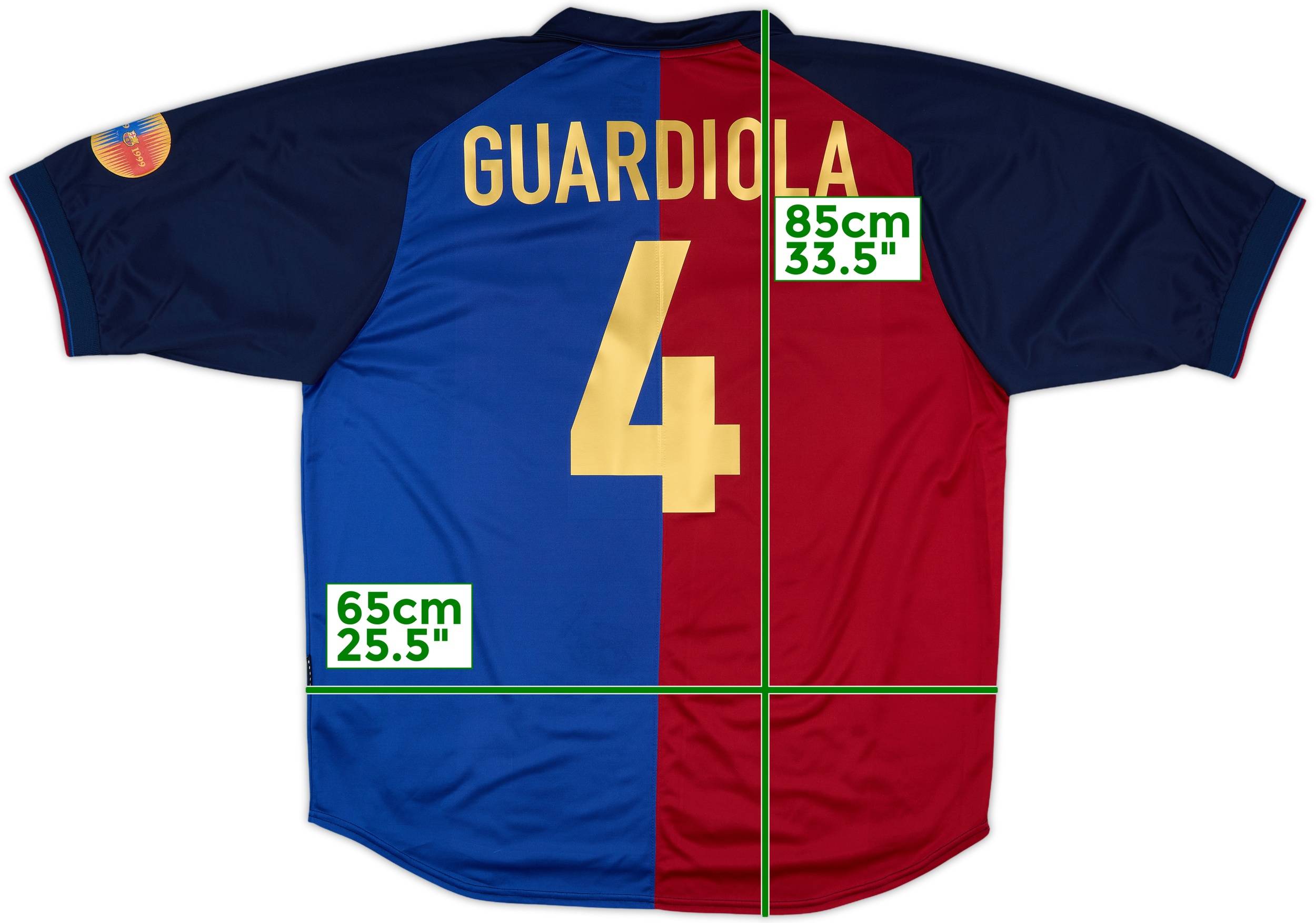 1999-00 Barcelona Centenary Home Shirt Guardiola #4 - 8/10 - (XXL)