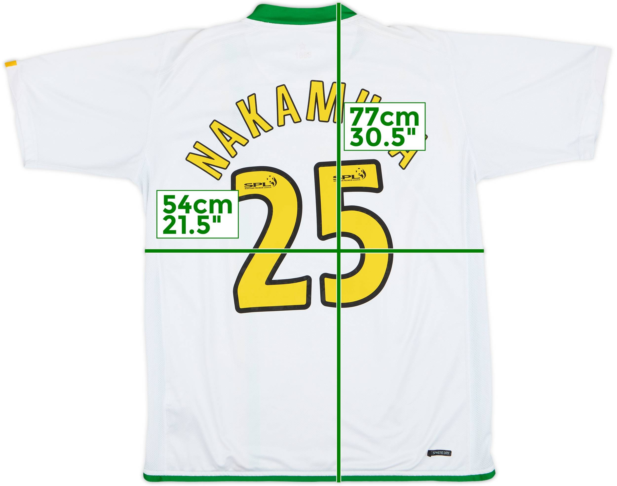 Celtic FC NAKAMURA 25番 シャツ 2007-08 Celtic Home Shirt Nakamura #25 (L)