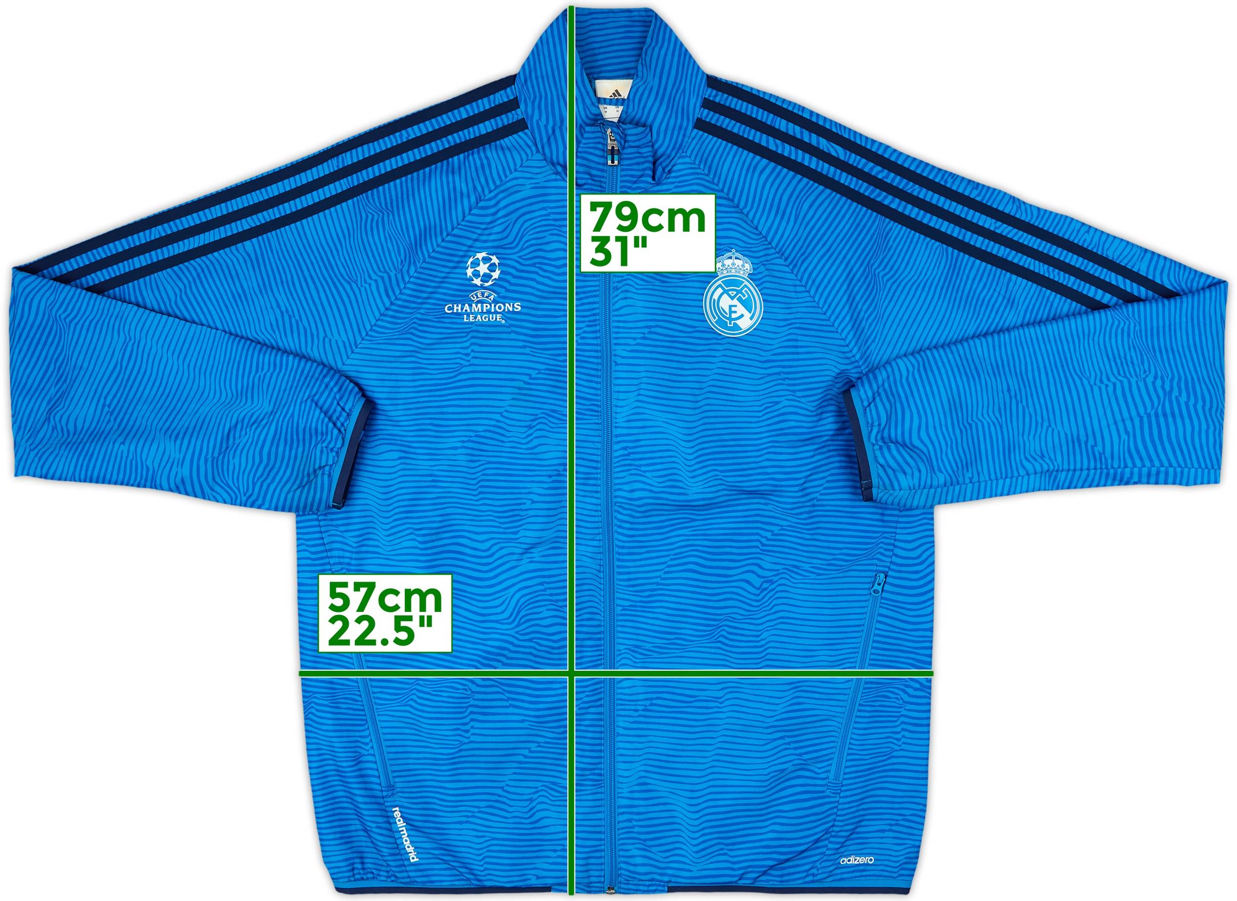 2015-16 Real Madrid CL adidas Track Jacket - 8/10 - (M)