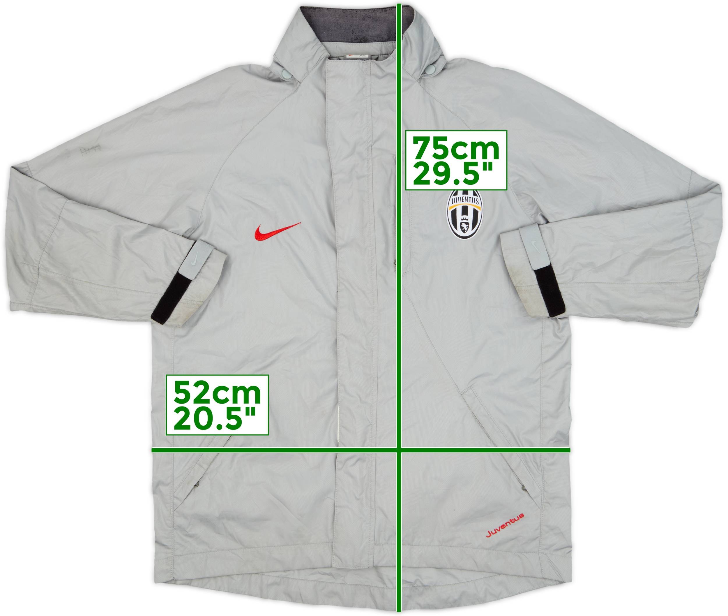 2007-08 Juventus Nike Hooded Rain Jacket - 6/10 - (XL.Boys)