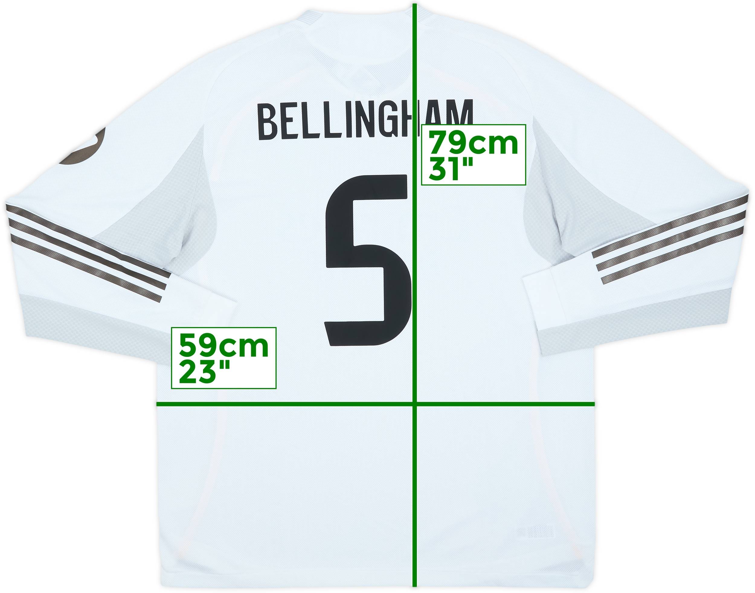 2025-26 Real Madrid Authentic Home L/S Shirt Bellingham #5 (XL)
