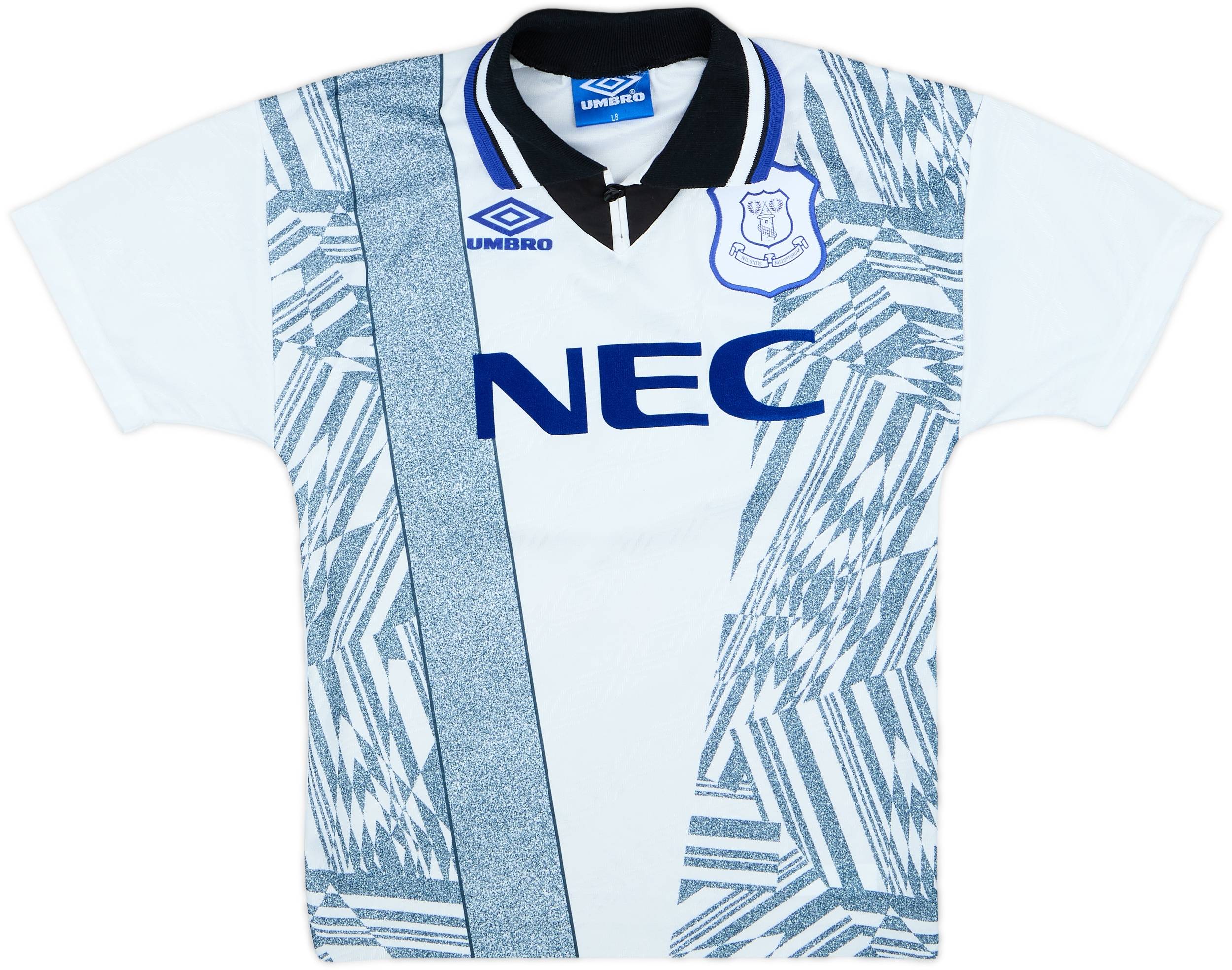 ウェア 95 AWAY UMBRO Everton FC #10 M 1994-95 Everton Away Shirt - 4/10 - (L.Boys)