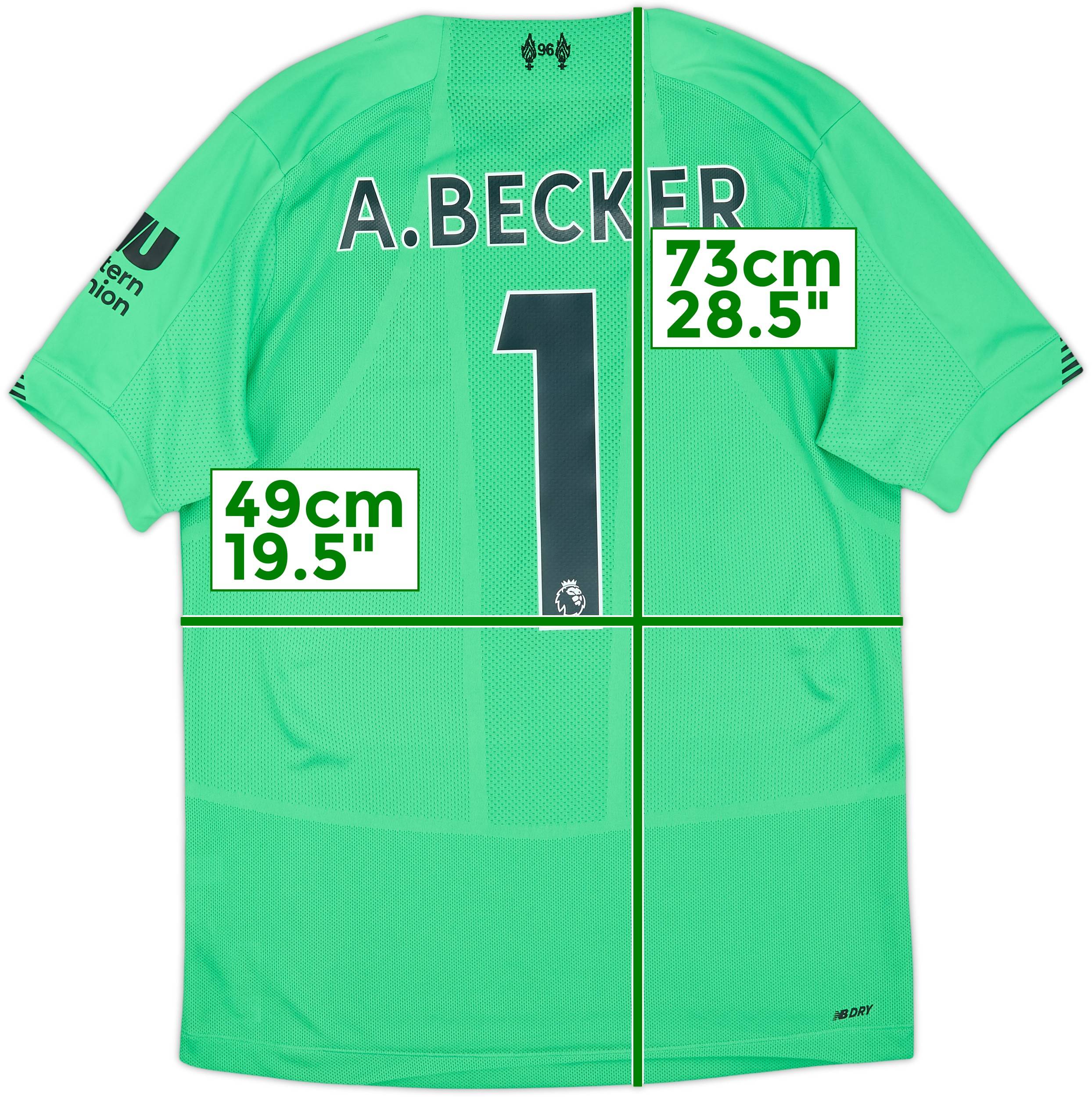 2019-20 Liverpool GK Shirt A.Becker #1 - 8/10 - (S)
