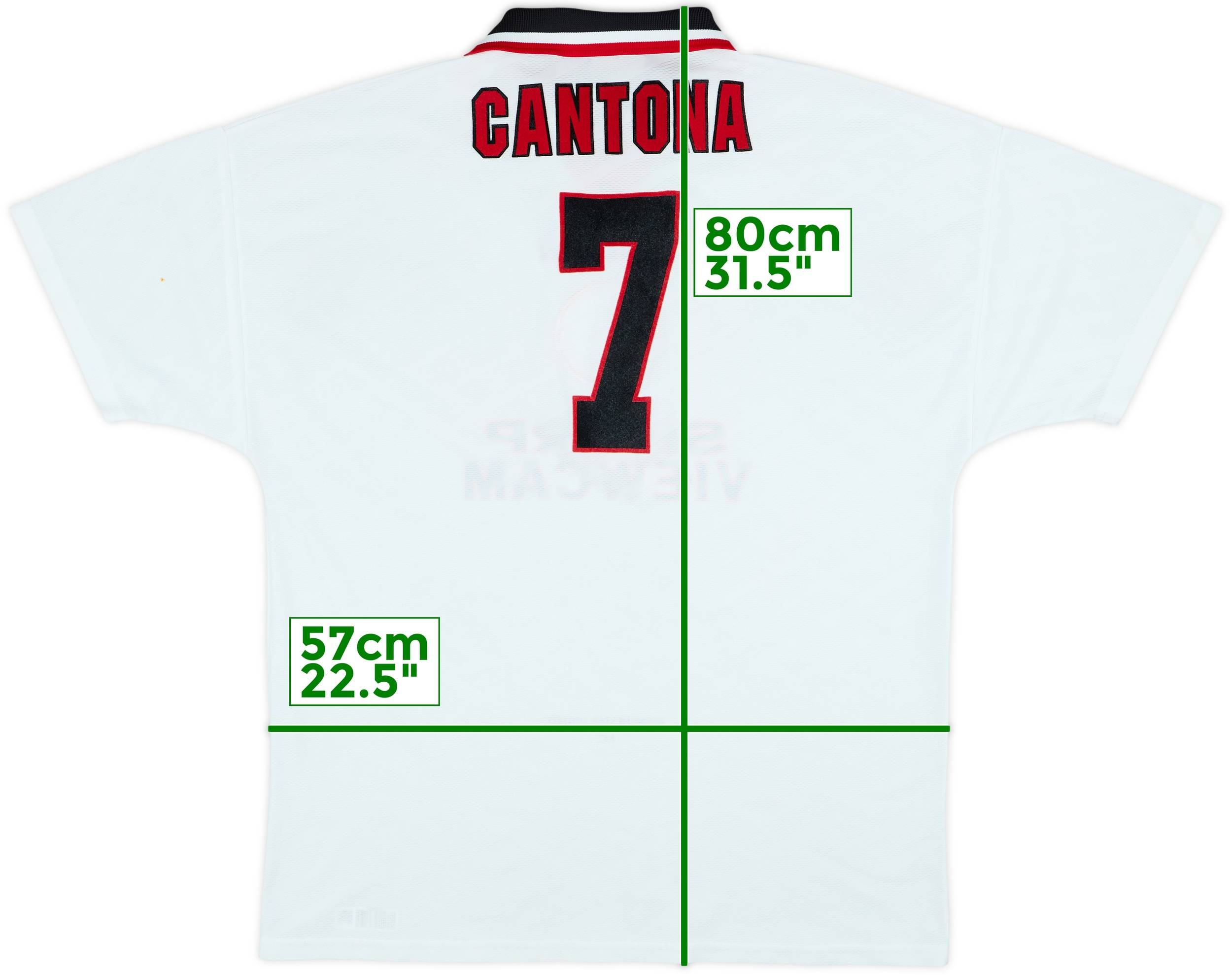 1996-97 Manchester United Away Shirt Cantona #7 - 8/10 - (XL)