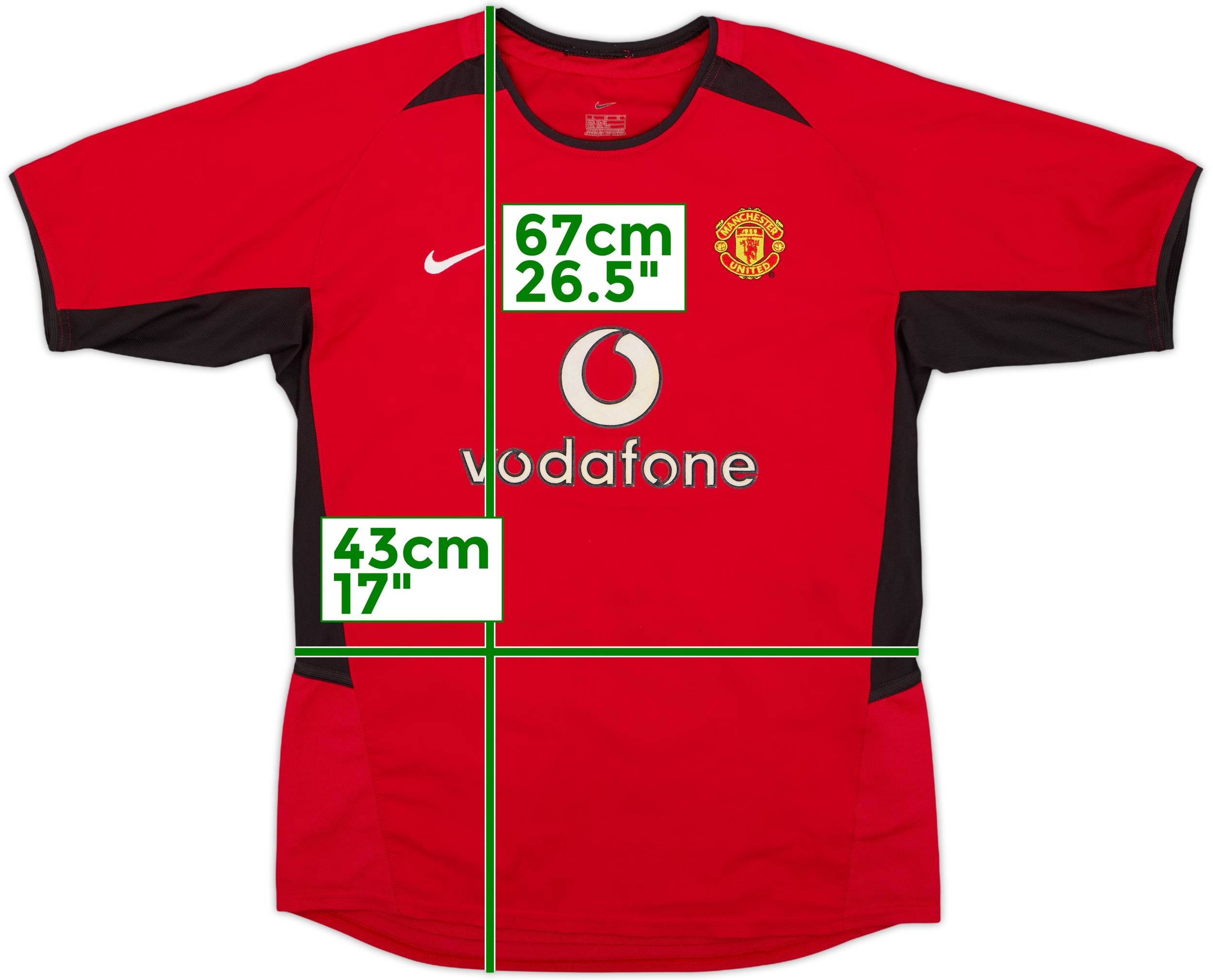 2002-04 Manchester United Home Shirt - 8/10 - (L.Boys)