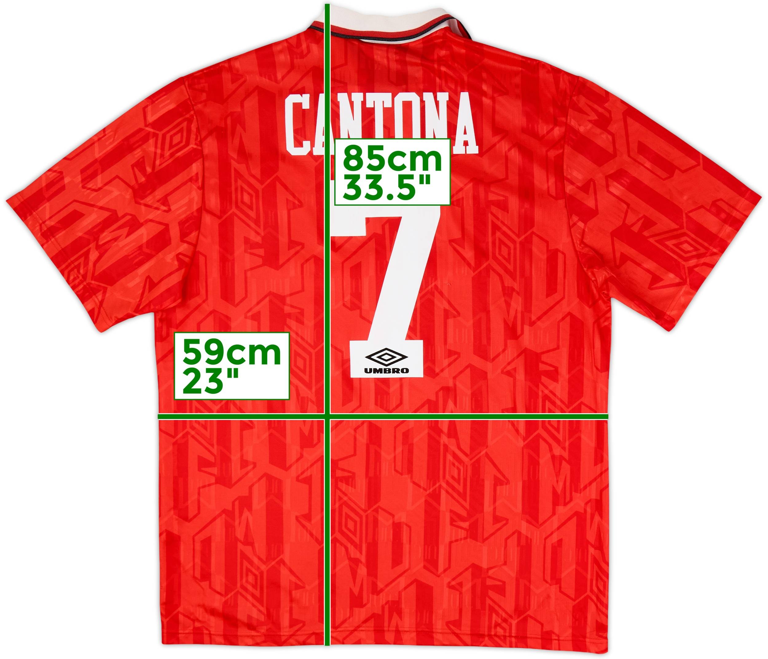 1992-94 Manchester United Home Shirt Cantona #7 - 8/10 - (XL)