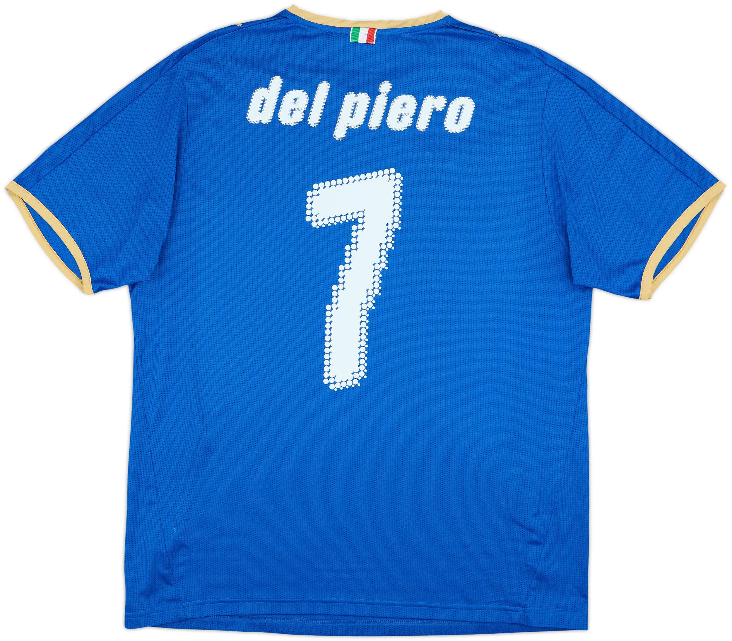 2007-08 Italy Basic Home Shirt Del Piero #7 - 8/10 - (L)