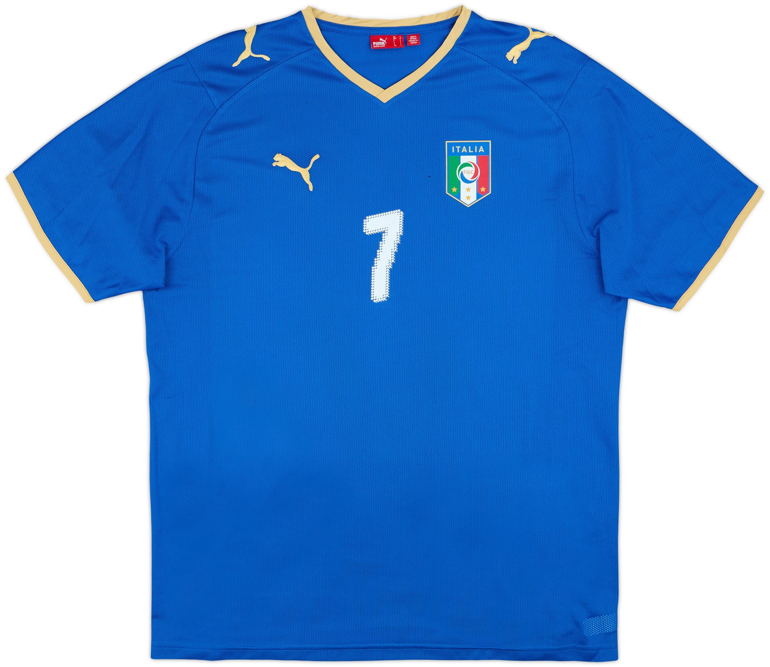 2007-08 Italy Basic Home Shirt Del Piero #7 - 8/10 - (L)