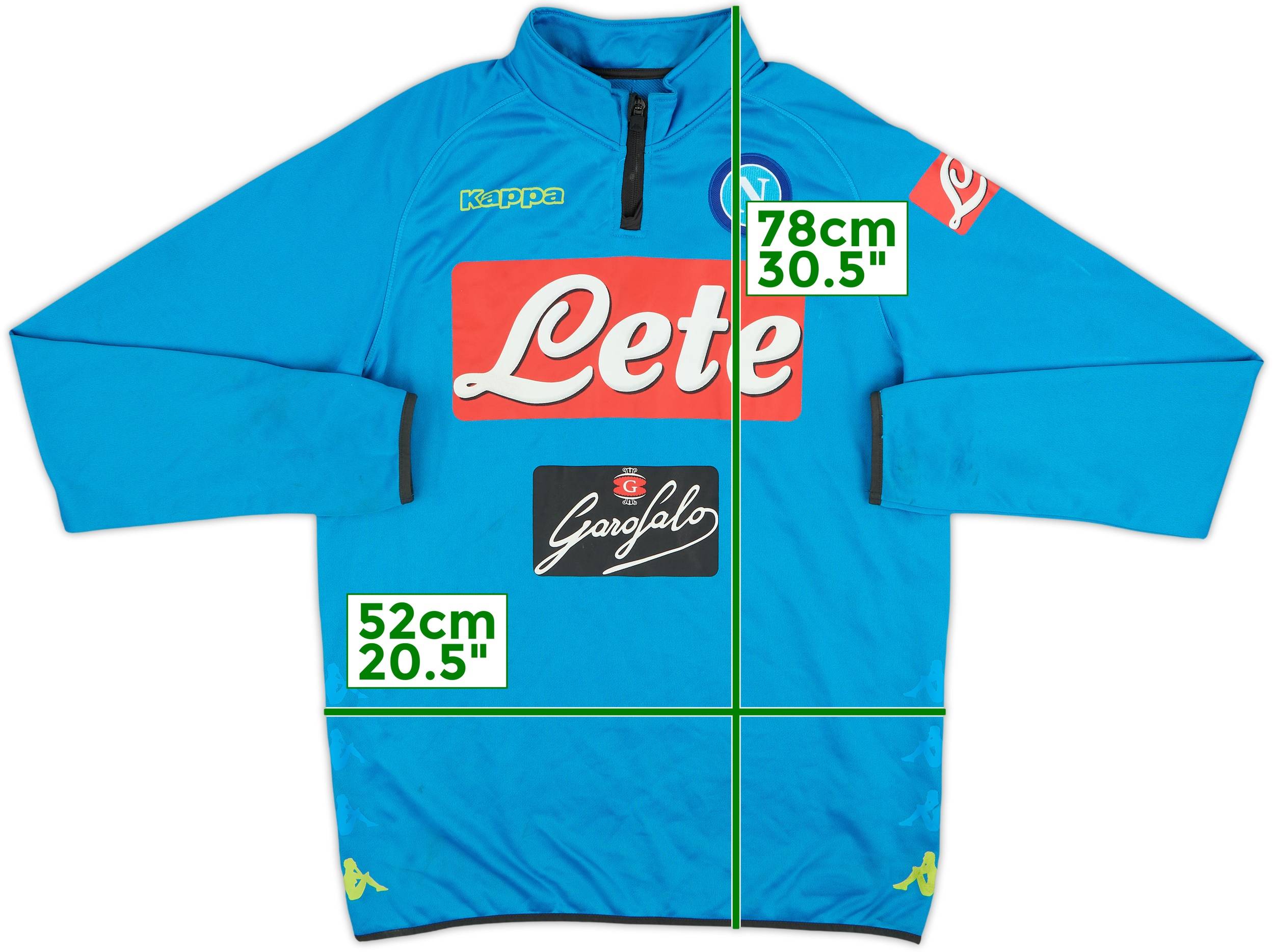 2016-17 Napoli Kappa 1/4 Zip Drill Top - 7/10 - (XL)