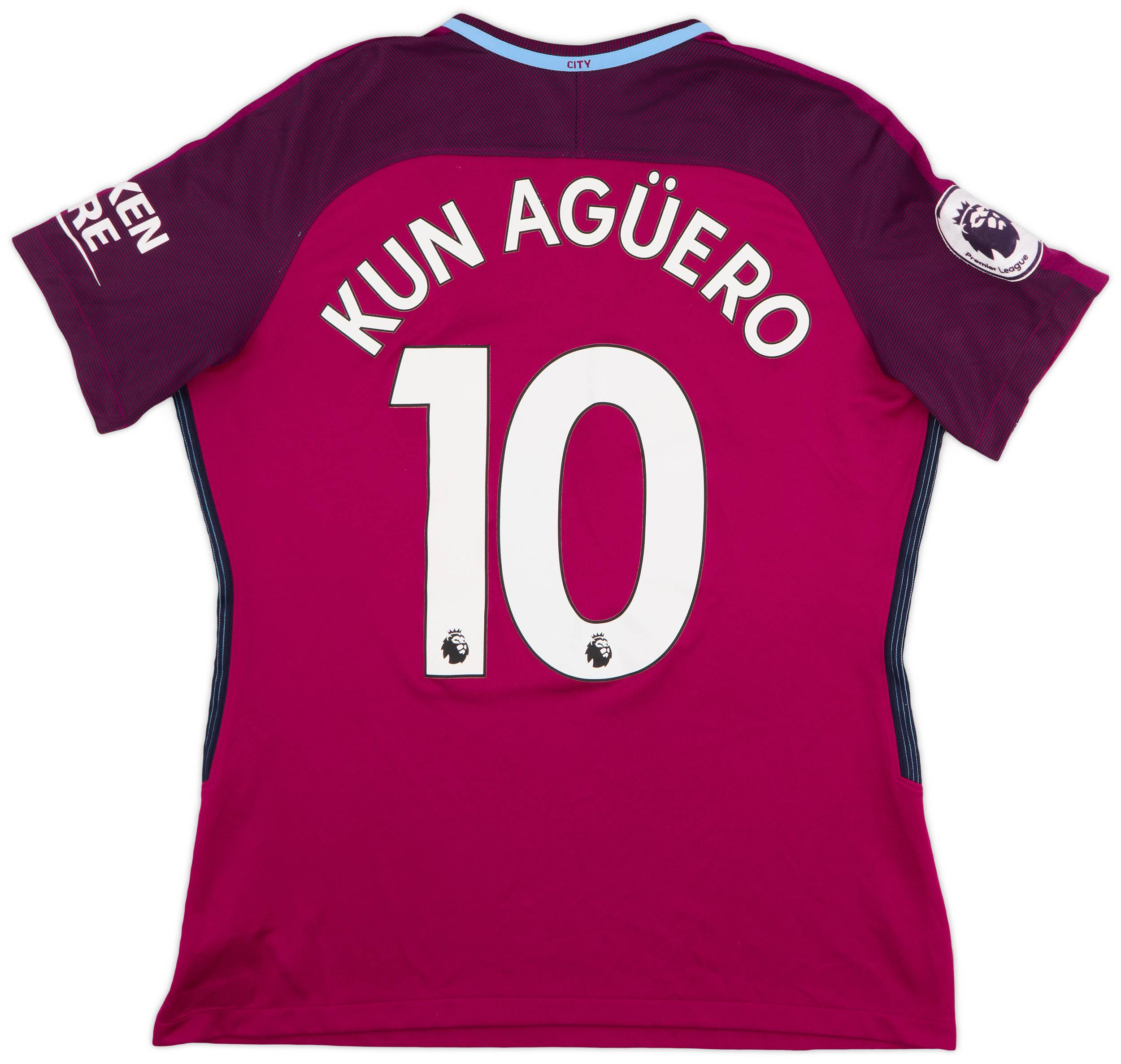 2017-18 Manchester City Away Shirt Kun Aguero #10 - 7/10