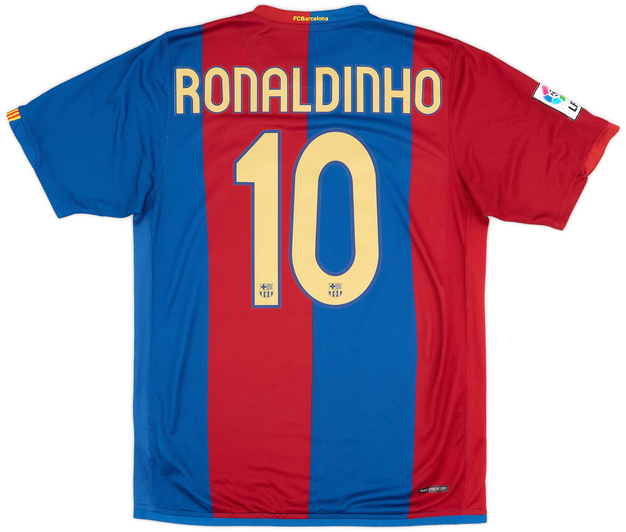 難あり　FCバルセロナ RONALDINHO シャツ 10番 2006-07 Barcelona Home Shirt Ronaldinho #10 - 9/10 - (M)