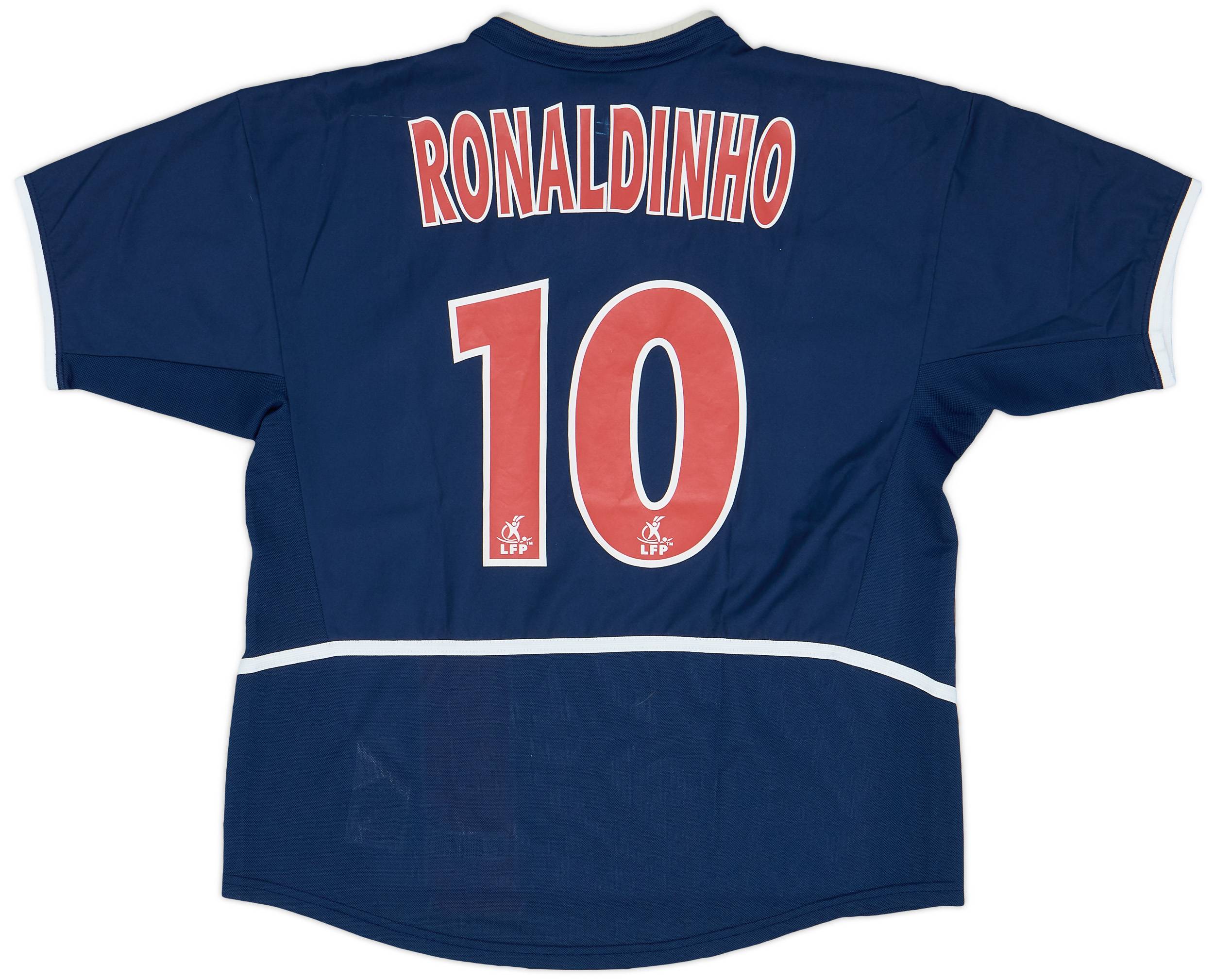 2002-03 Paris Saint-Germain Home Shirt Ronaldinho #10 - 3/10 - (XL.Boys)