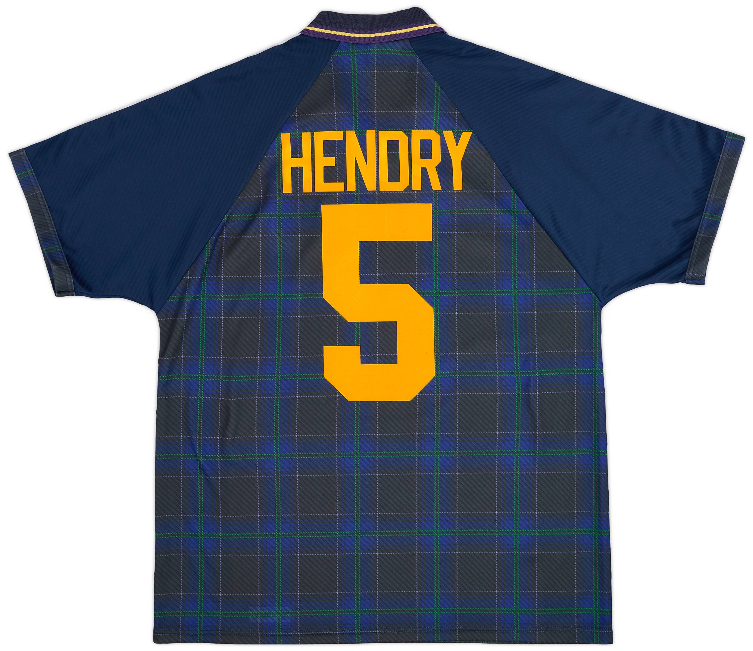 1994-96 Scotland Home Shirt Hendry #5 - 9/10 - (XL)