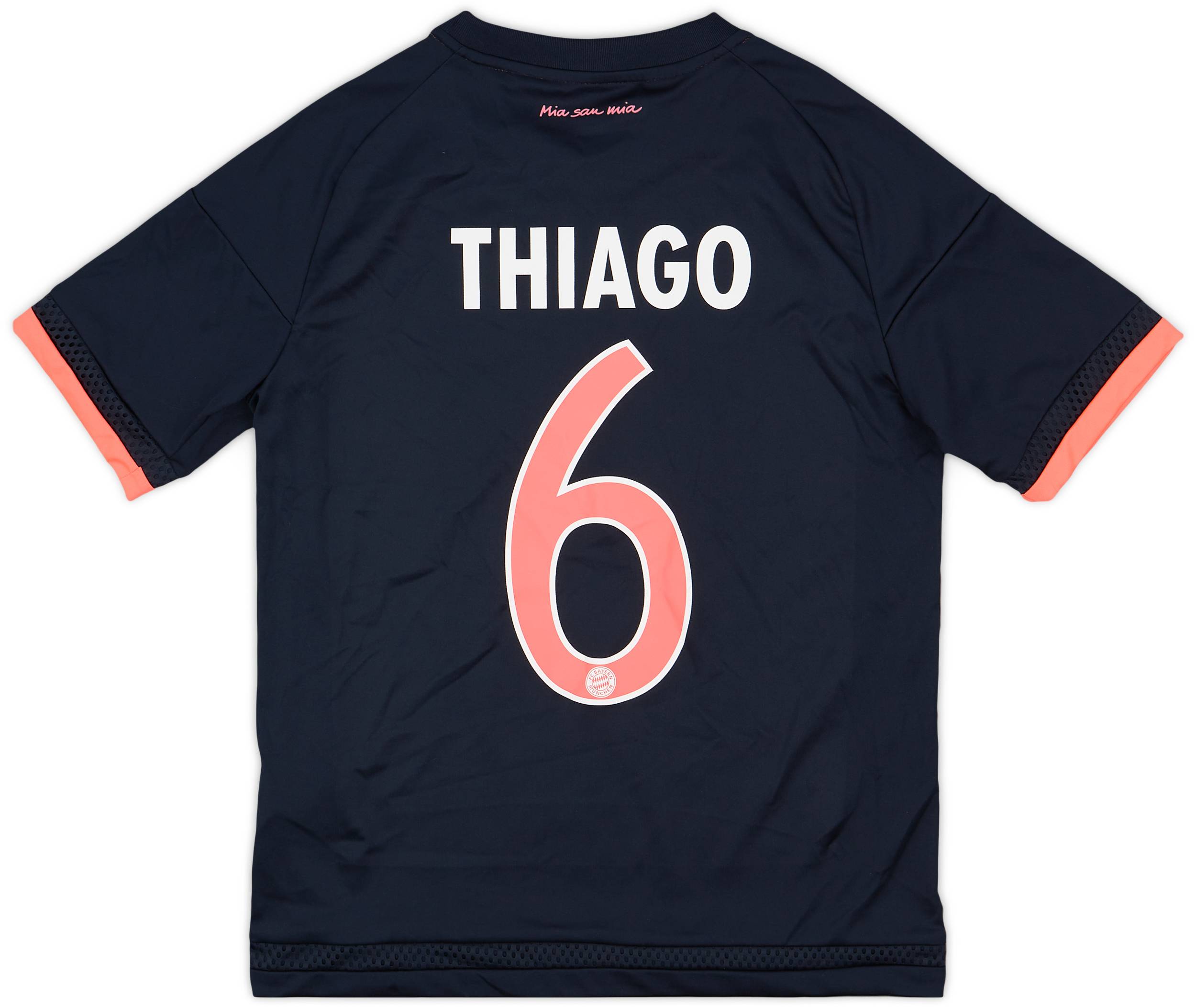 2015-16 Bayern Munich Third Shirt Thiago #6 - 6/10 - (L.Boys)