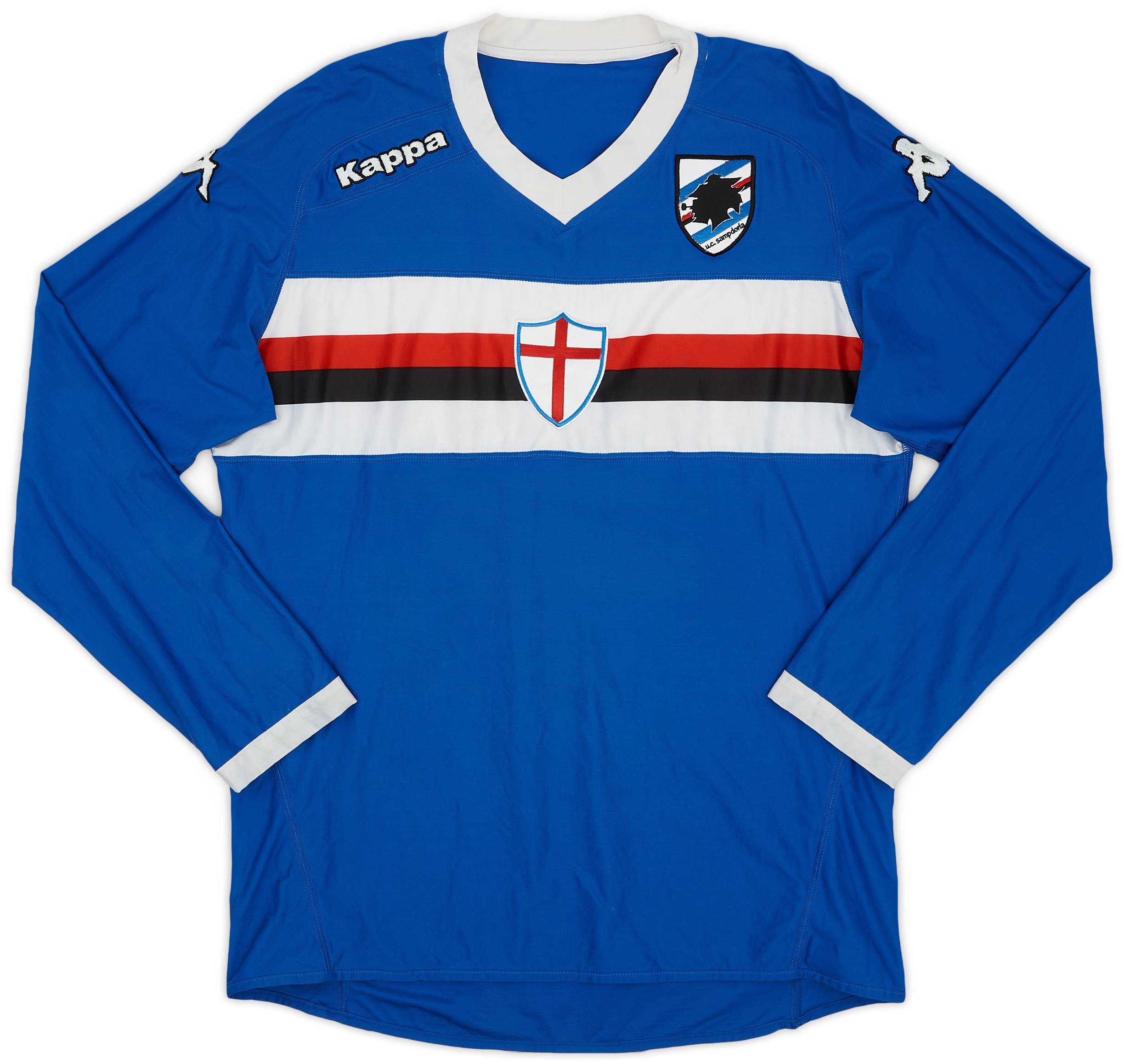 2010-11 Sampdoria Home L/S Shirt - 7/10 - (XL)