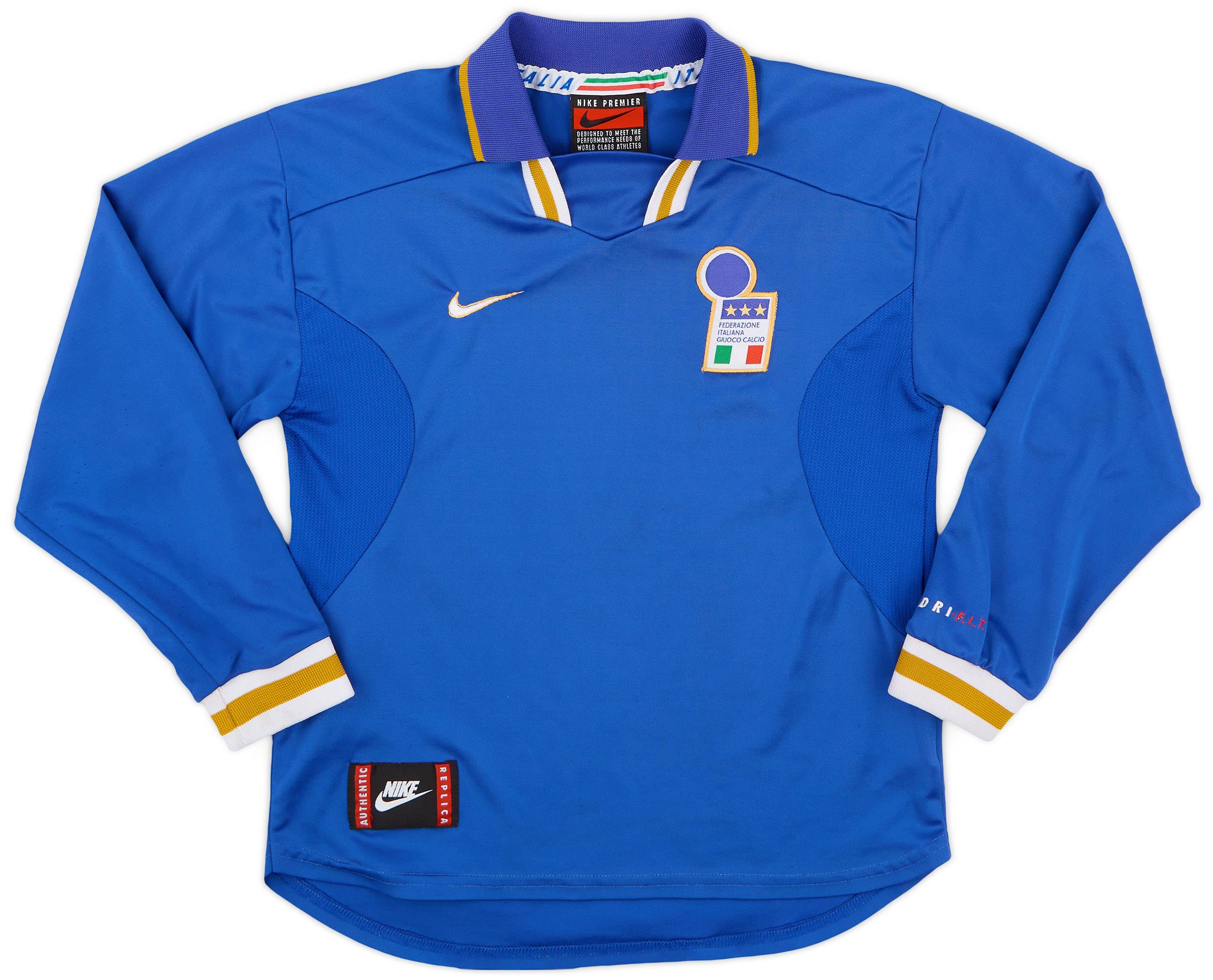 Italy NIKE 96-97 Home kit イタリア代表 1996-97 Italy Home Shirt Albertini #10 - 8/10 - (M)