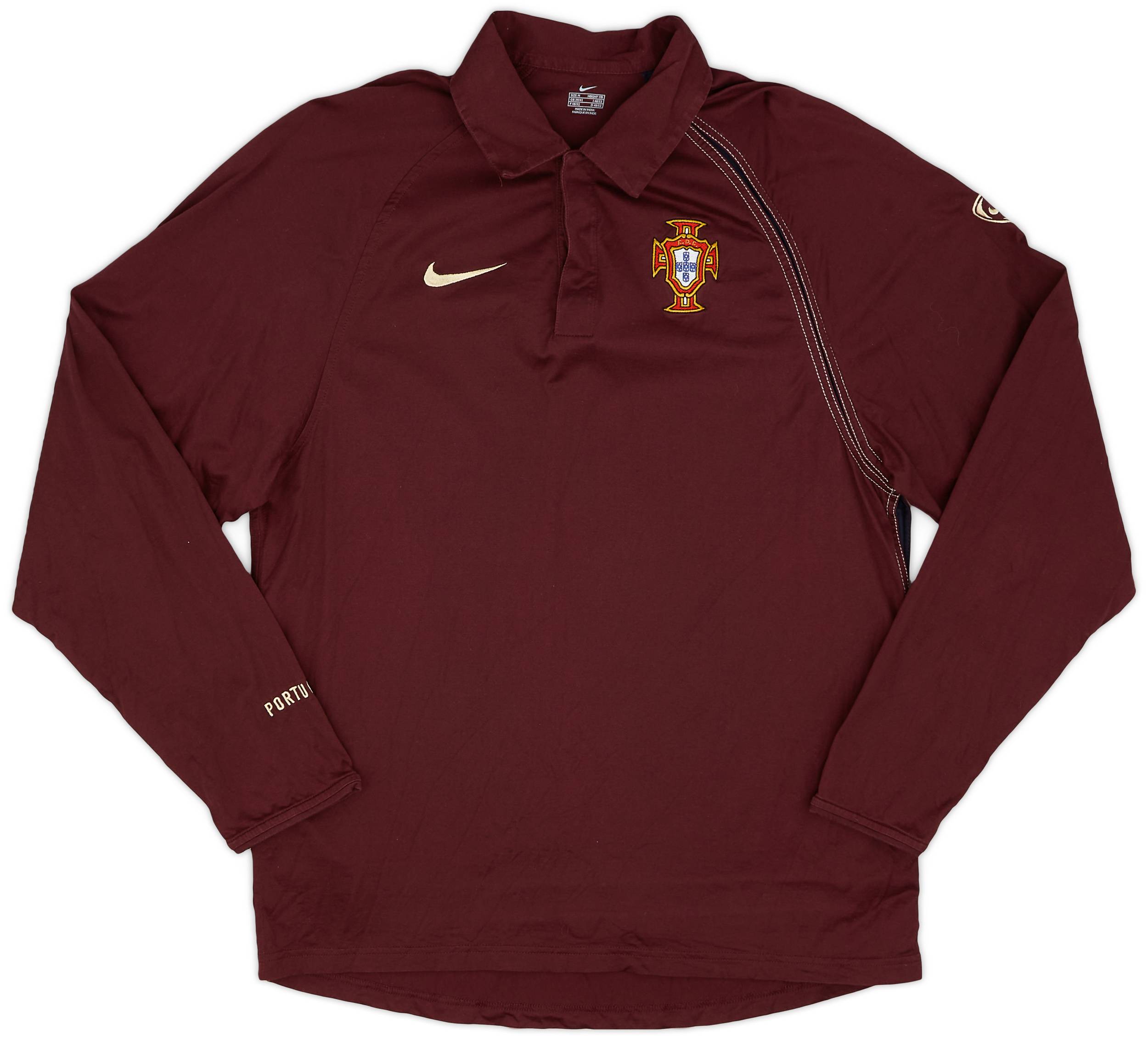 2004 06 Portugal Nike Polo L S Shirt 9 10 M